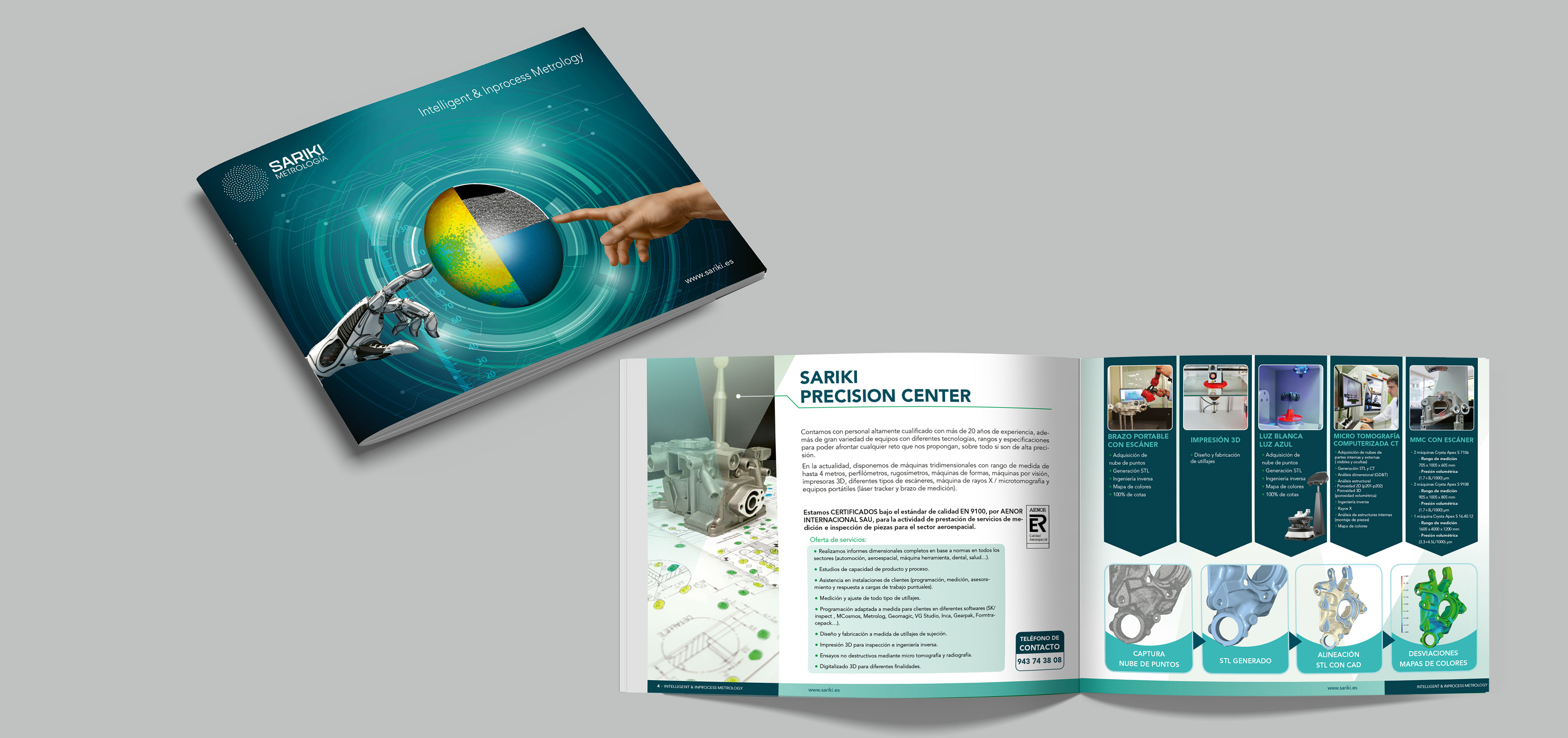 Diseño gráfico, maquetación impresión de catálogo corporativo de la empresa.