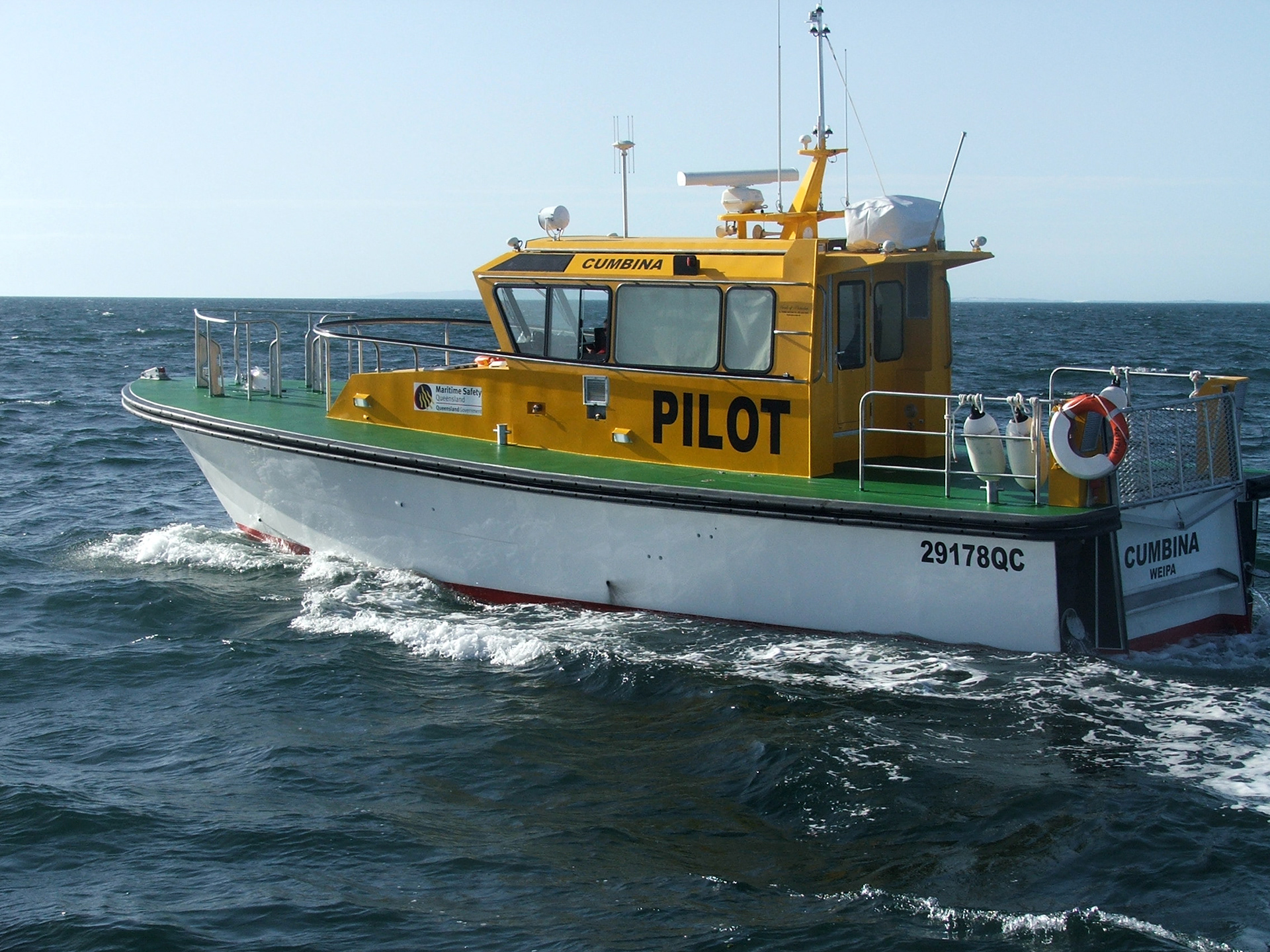 Maritime Safety Queensland pilot vessel at sea