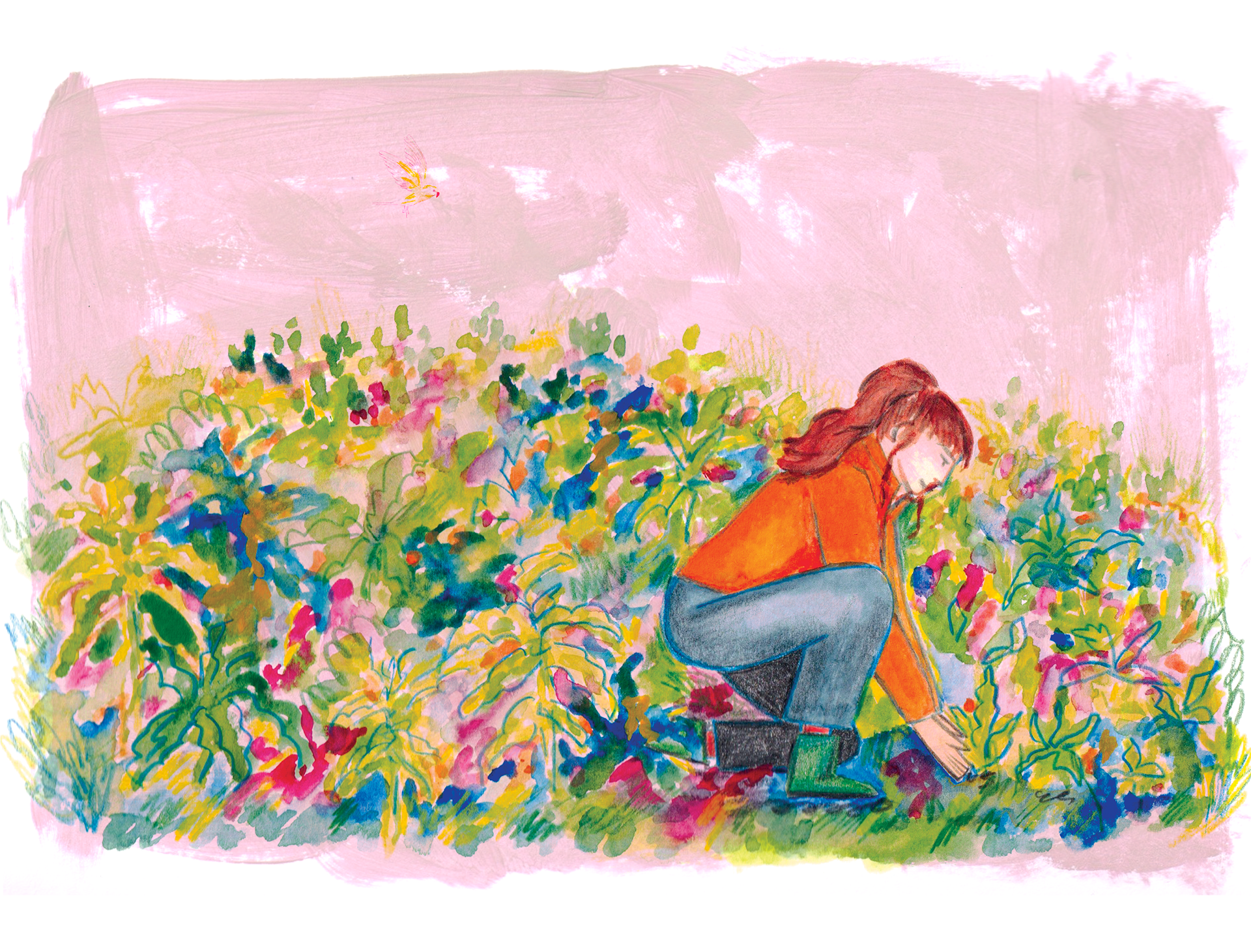 Overlaying a roughly painted background