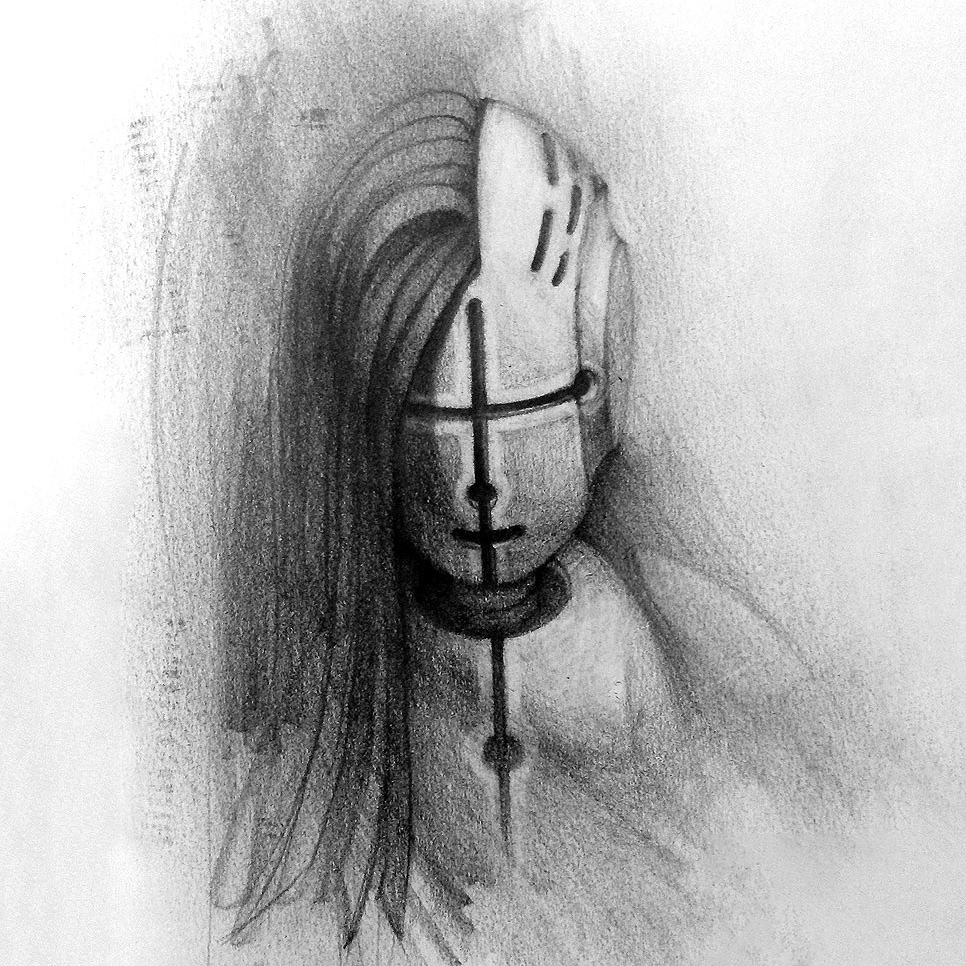 Victim-robot character concept.