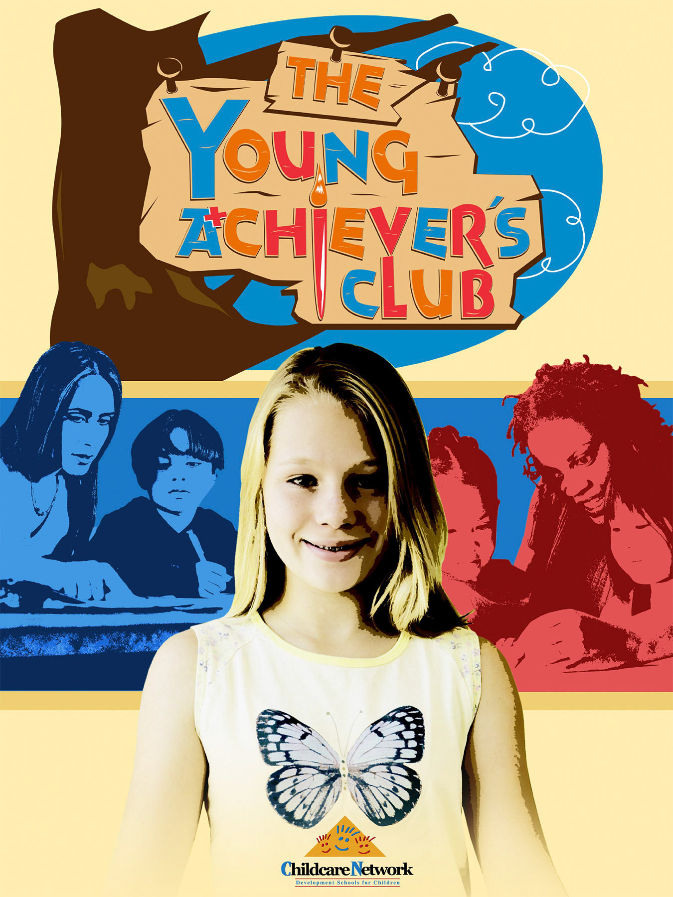 Cover design for a sales promotional folder for Childcare Network.