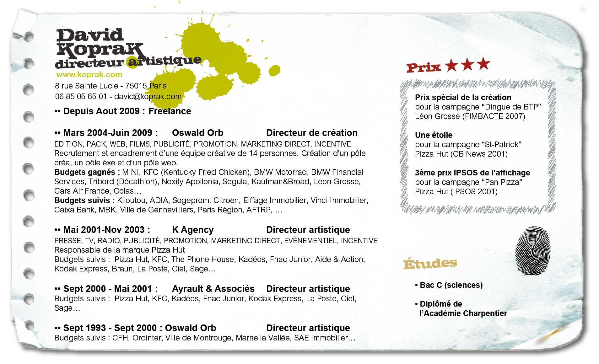 David Koprak Cv David Koprak Cv