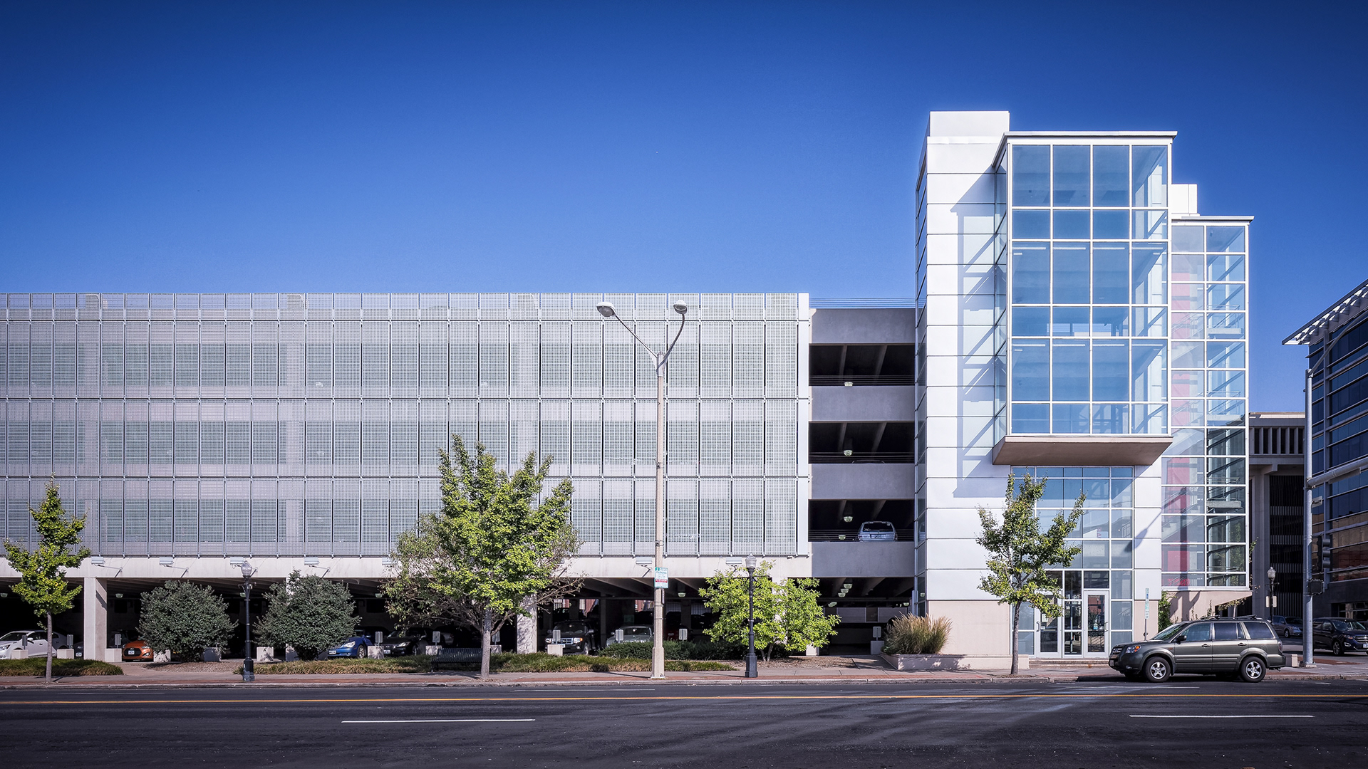 architectural photography parking garage Quad Cities, Iowa