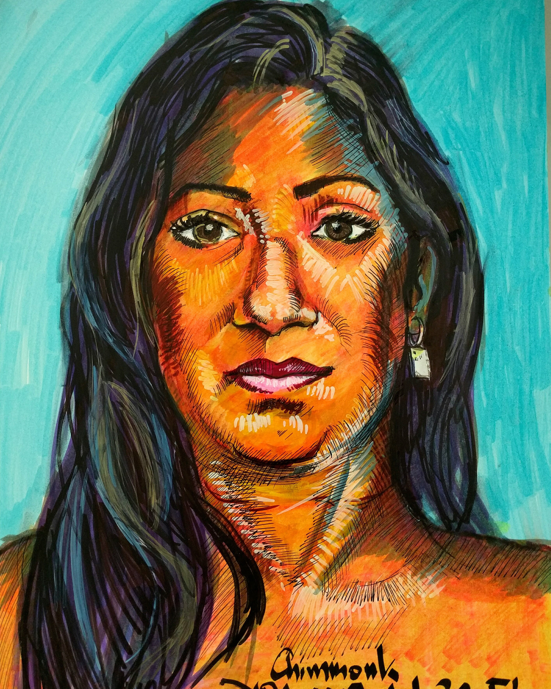 Annie, 2016, Florida, Mixed Media on paper