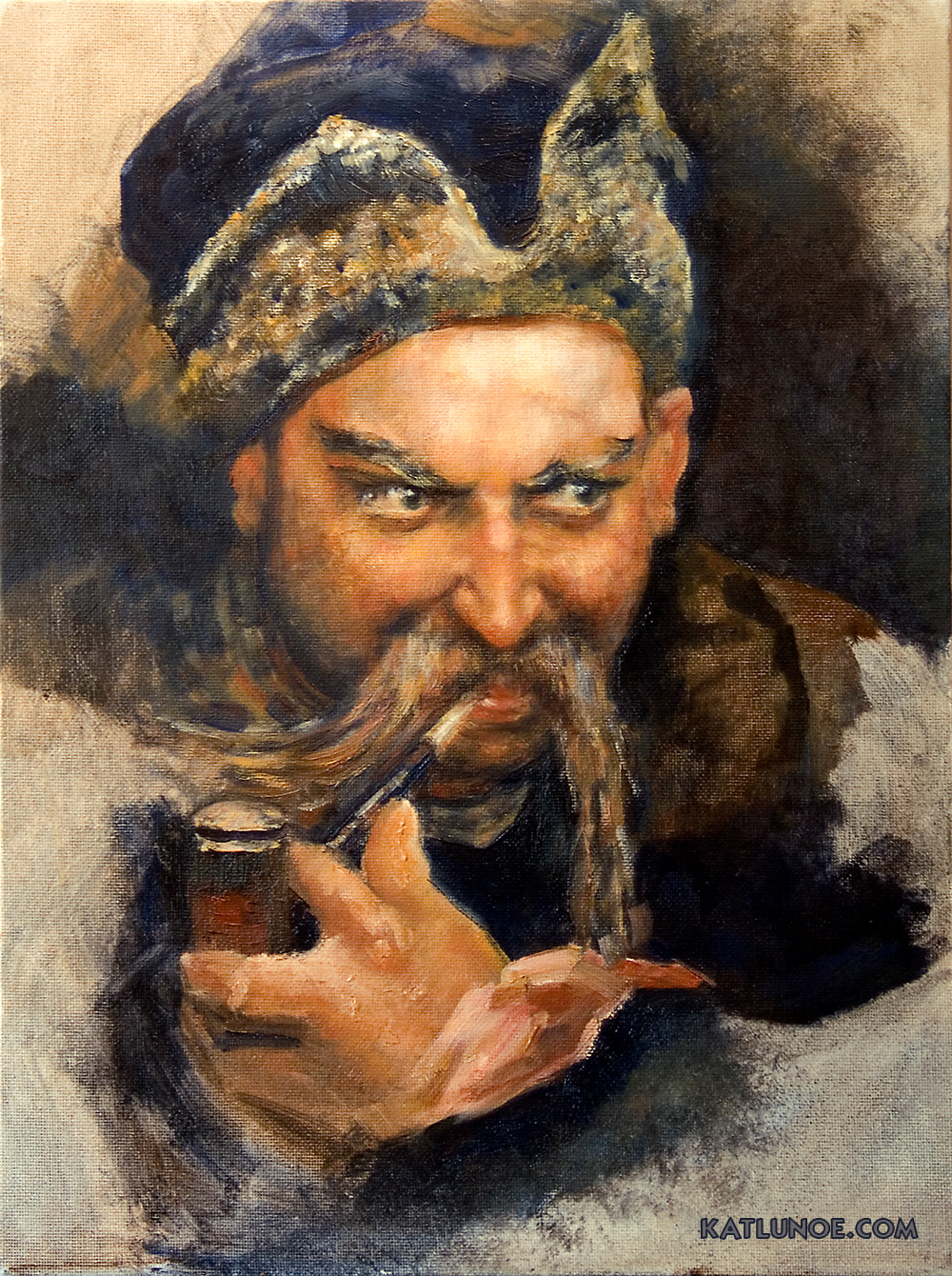 After Repin. 12" x 16" Oil on Canvas Panel.