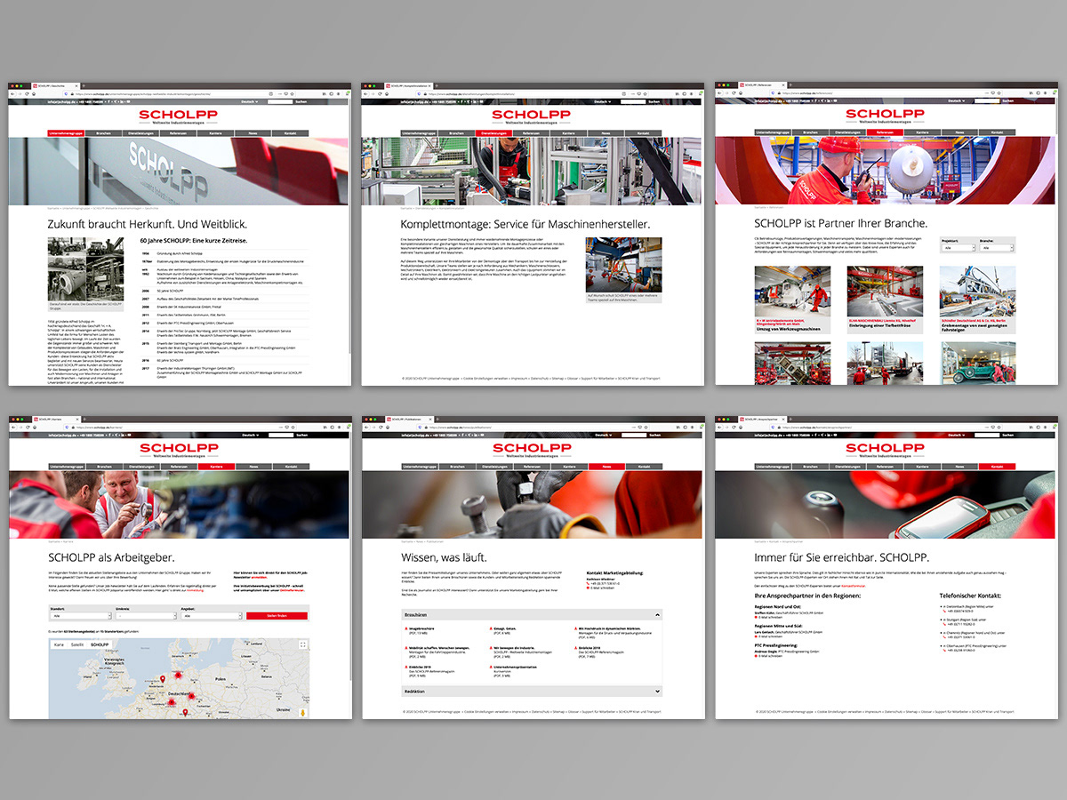 Webdesign für SCHOLPP Unternehmensgruppe