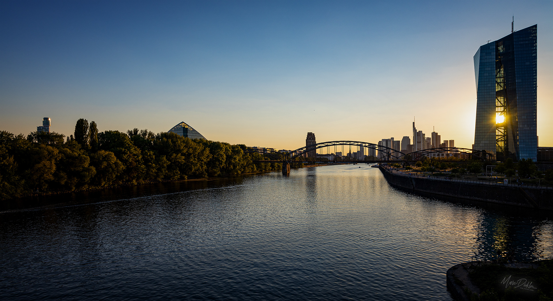 ... sunset on the ecb ...