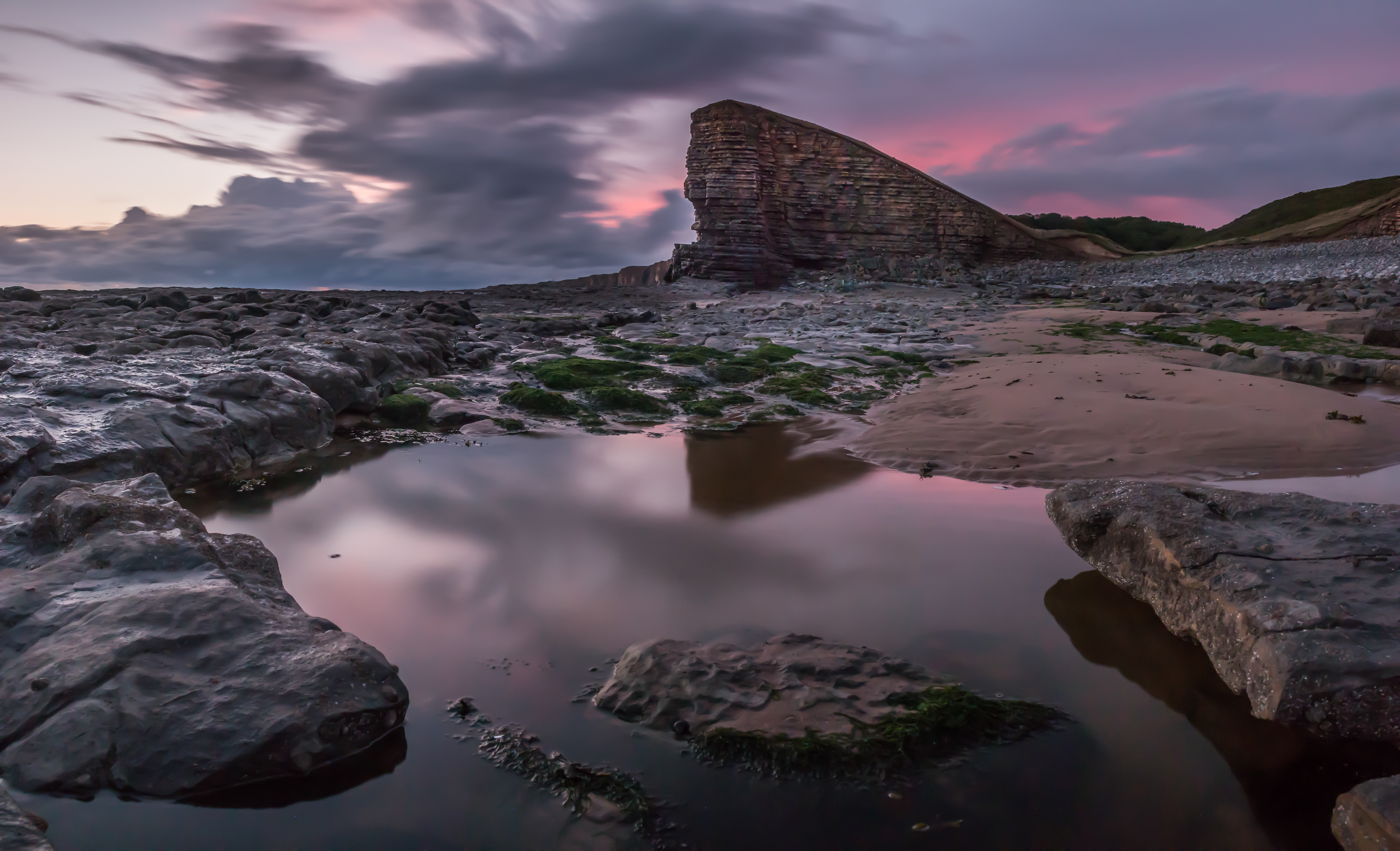 Nash Cliffs Long Exposure Reflection