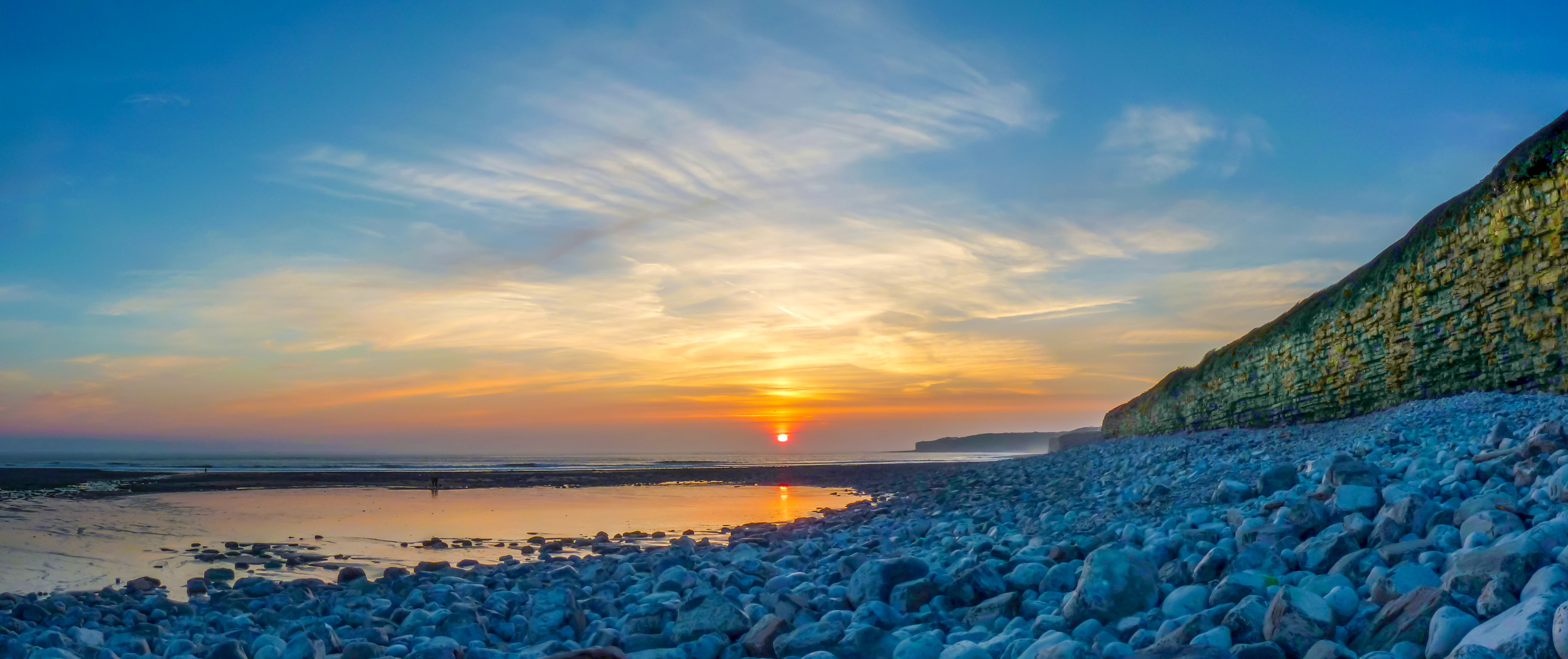 Llantwit Beach Sunset Panorama