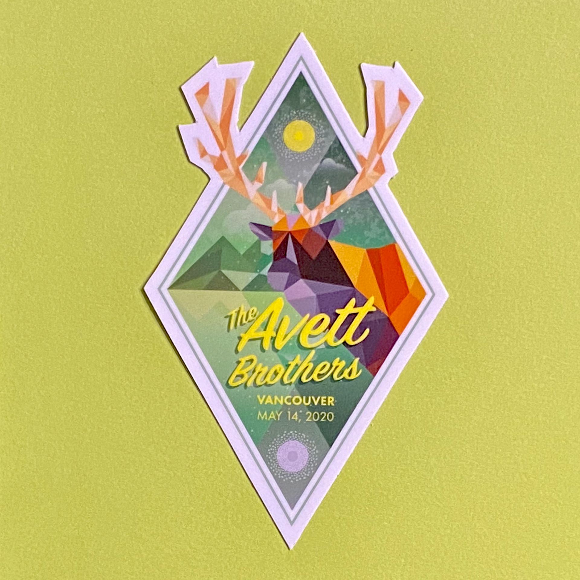 Low poly nature series printed sticker