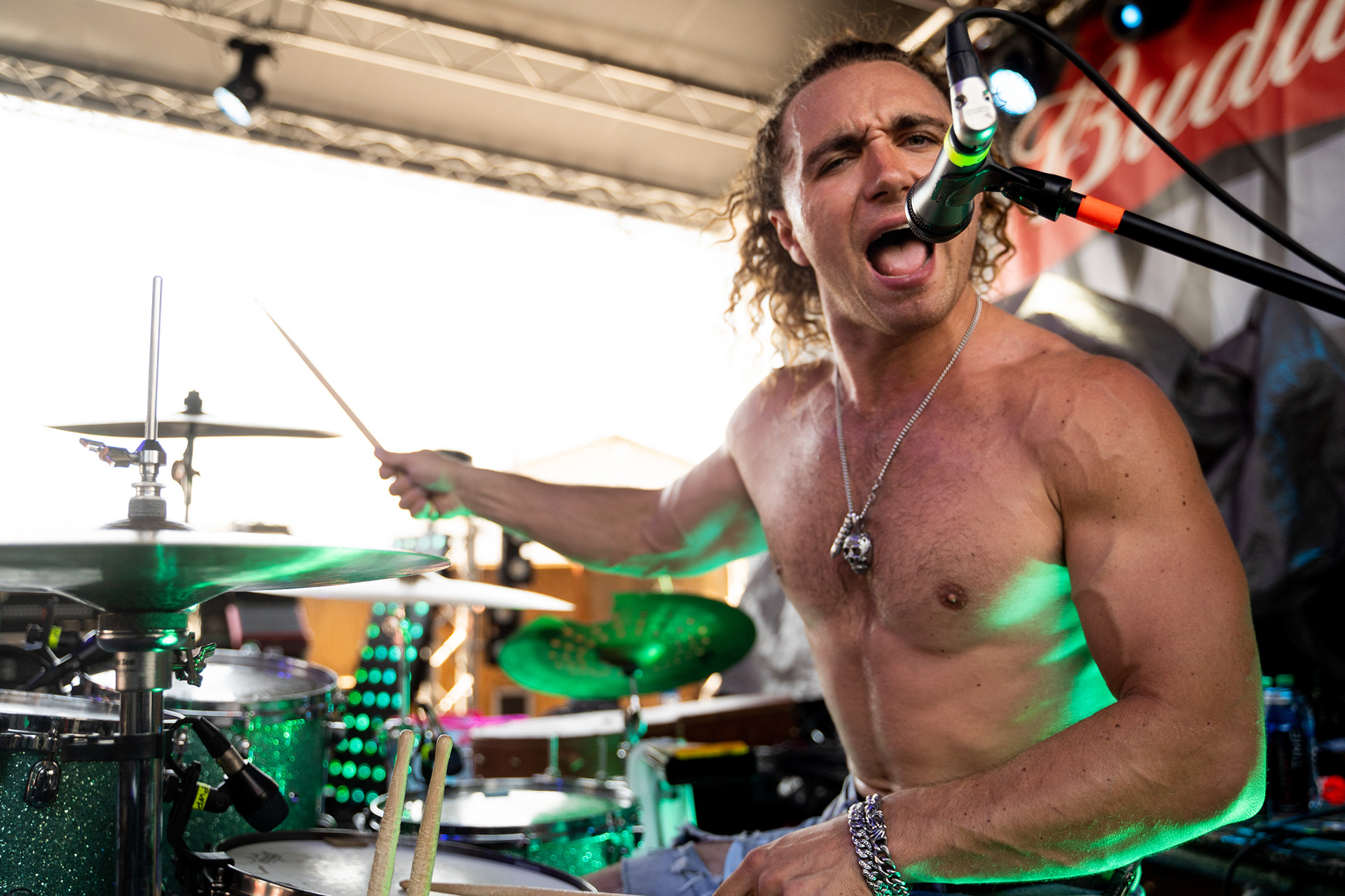 Wild Planes perform at the Loud American Roadhouse during the seventh day of the 81st Sturgis Motorcycle Rally in Sturgis, South Dakota. 08.12.21.