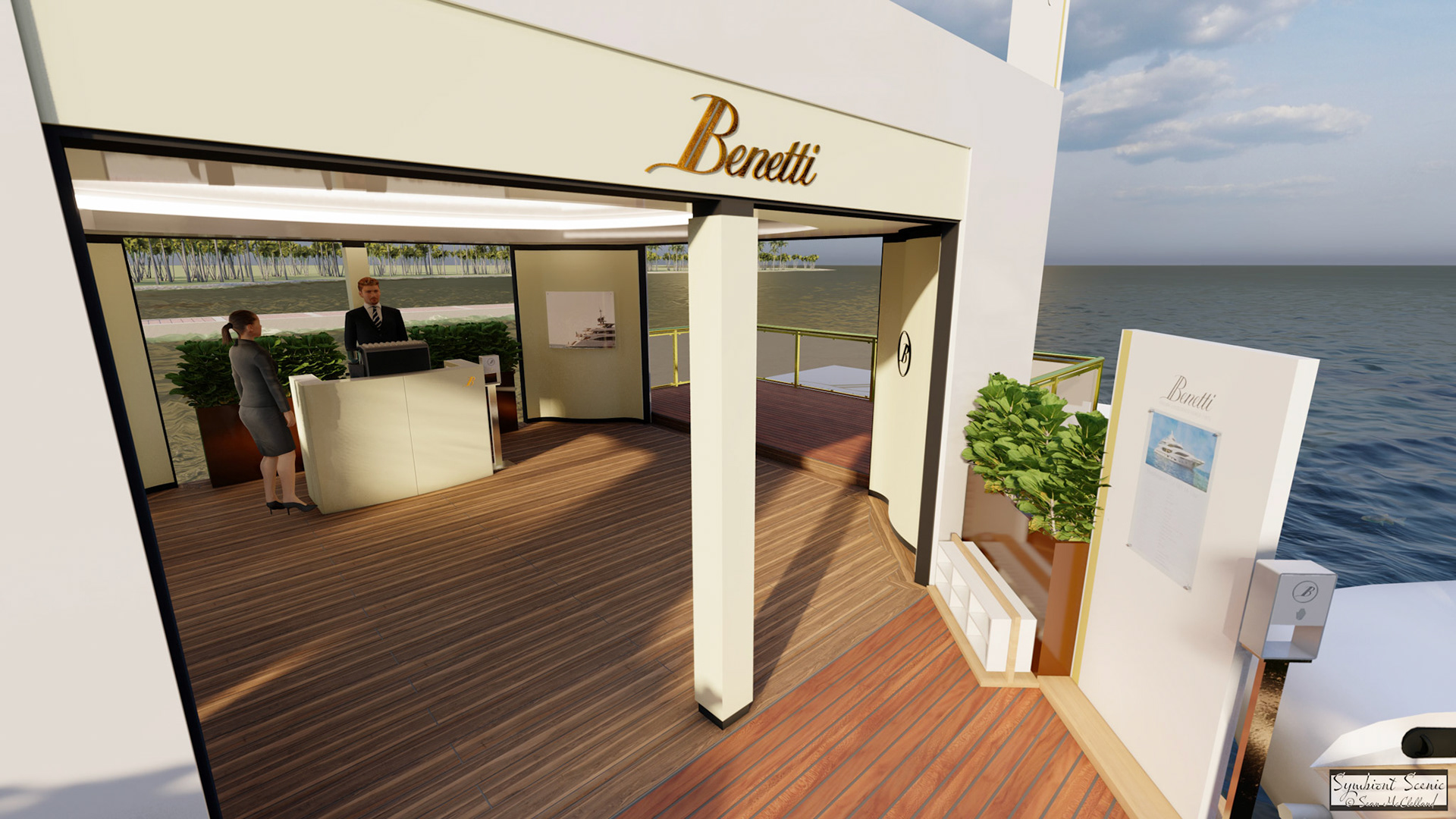 Benetti: Fort Lauderdale Boat Show Tent Render 7