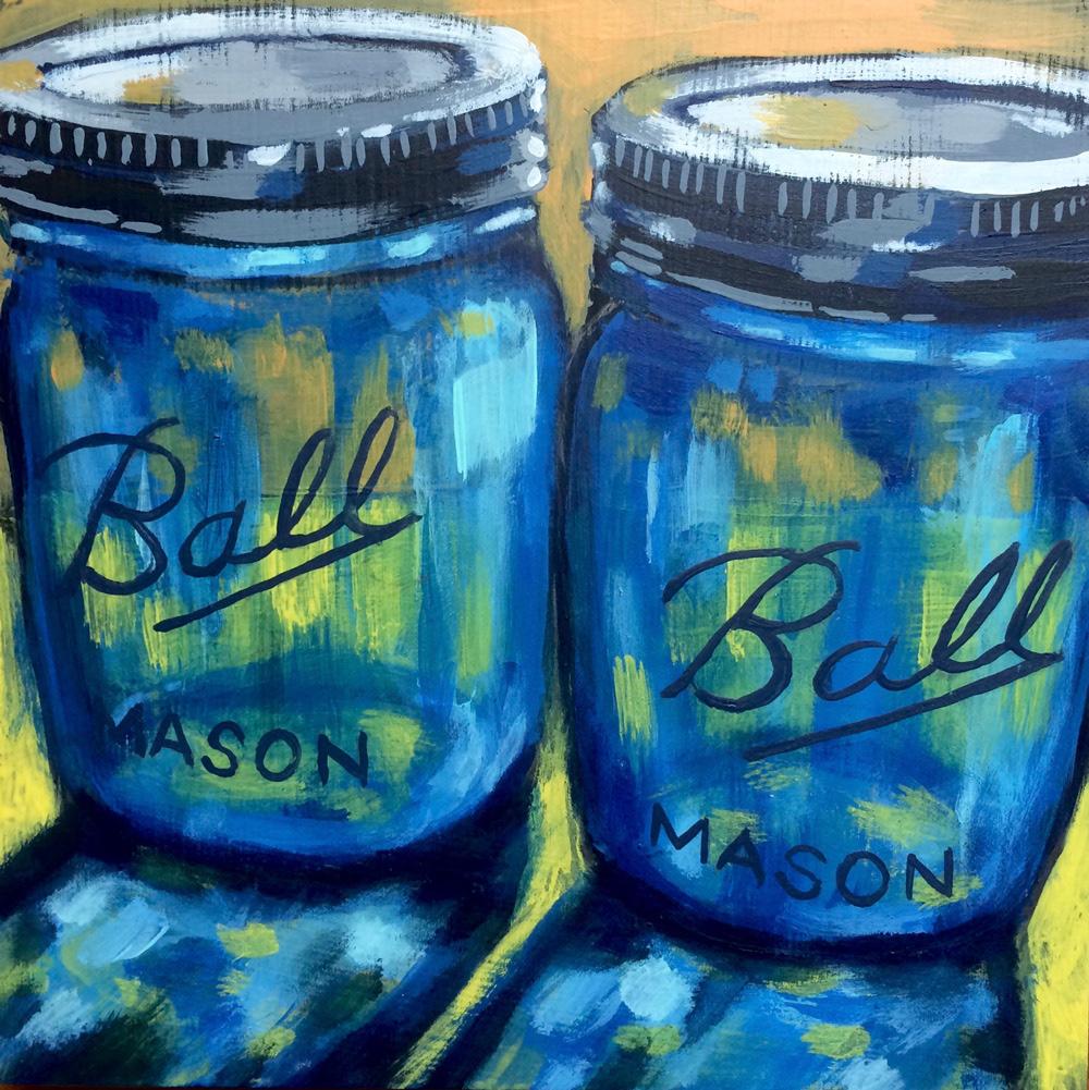 Mason Jars 2 - 8" x 8" ($150)