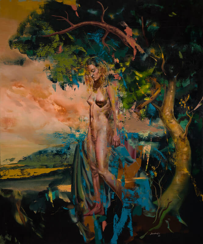 Jan Szczepkowski "Reflections" / 2021, 180 x 150 cm, oil on canvas