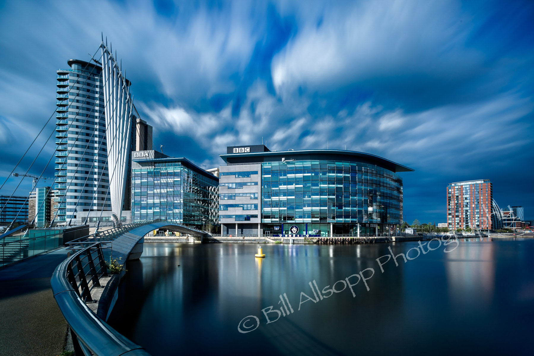The BBC Centre and Media City at Salford Quays.