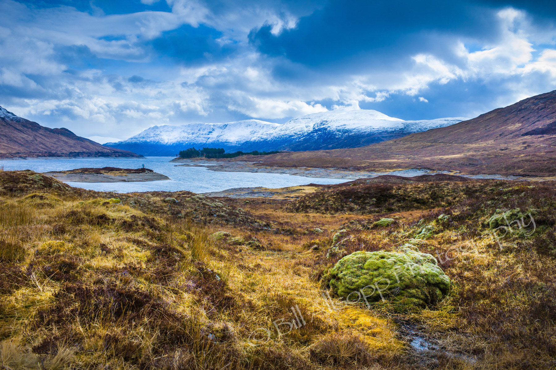 View of Loch Cluanie, Scottish Highlands.