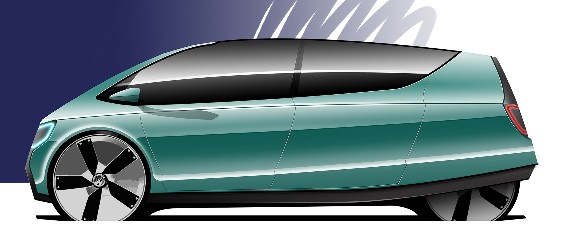 Early Development Rendering; VW e-Lite. © 2018 David Gilmore Design