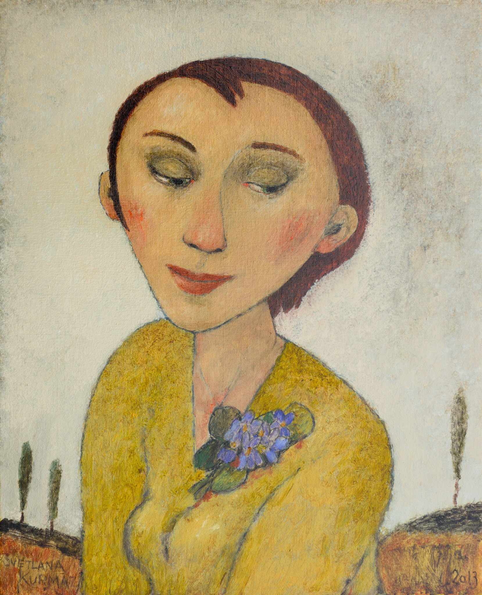 BOUQUET OF VIOLETS, oil on canvas, 50x40cm SOLD.