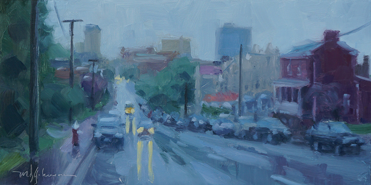 Rainy Morning on Church St - 6x12 - Available