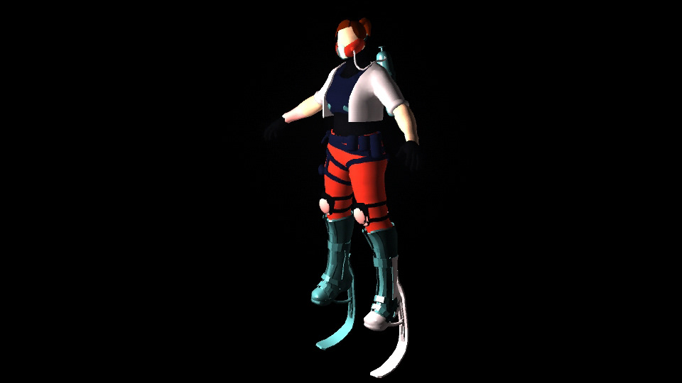 Rough 3D model in Maya after final silhouette was chosen.