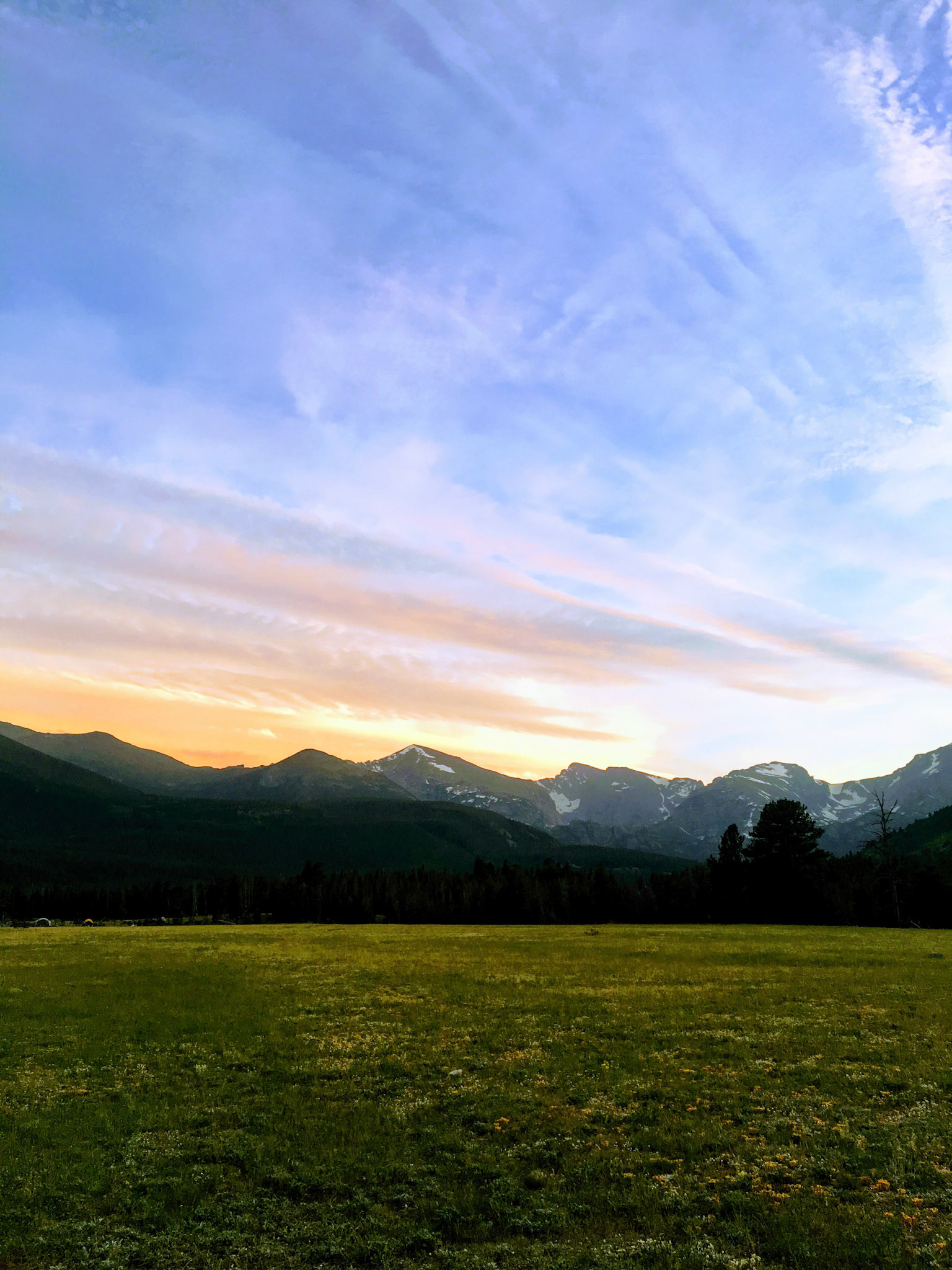 Sunset at Rocky Mountain National Park