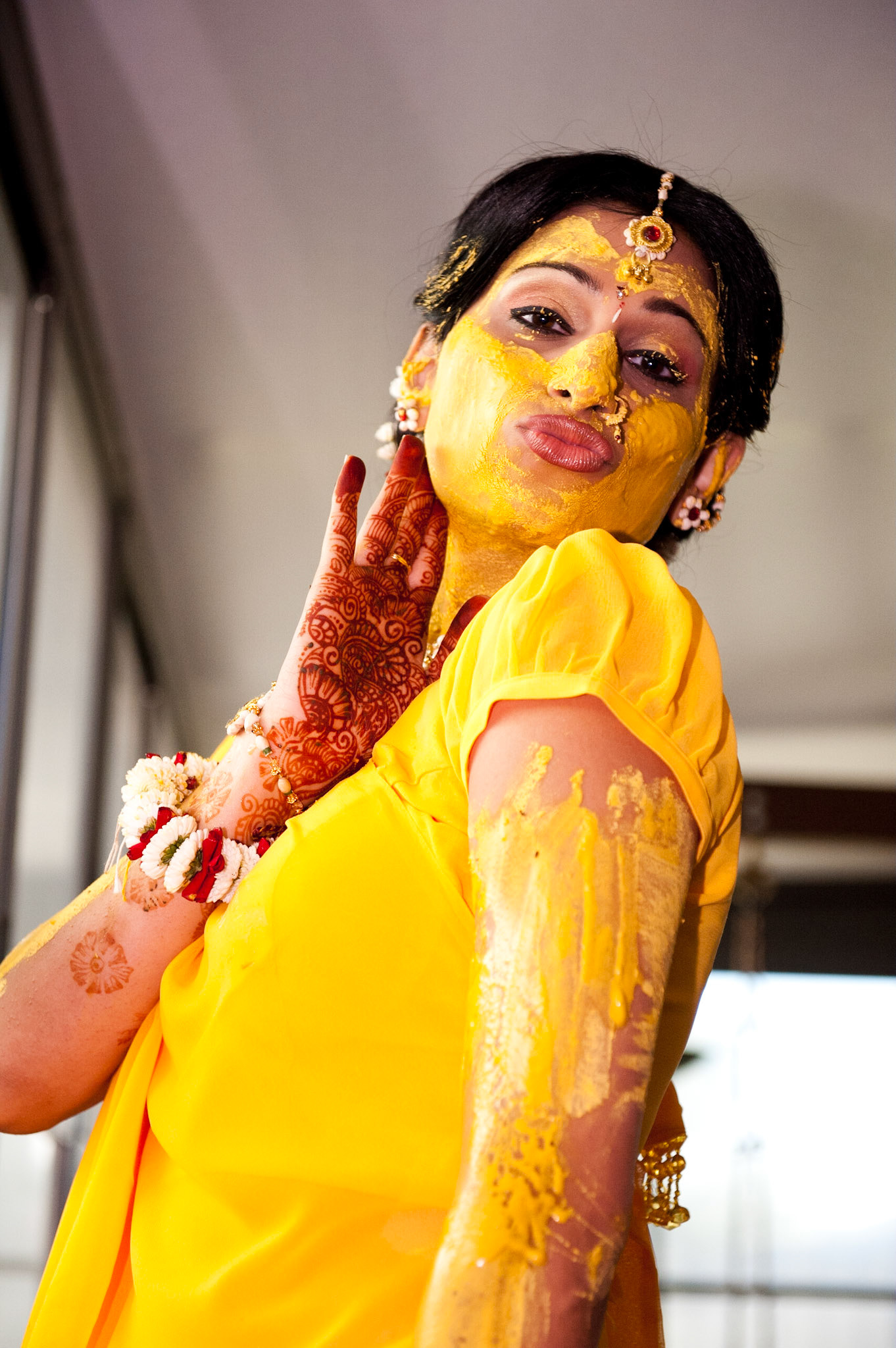At the end of the pithi ceremony