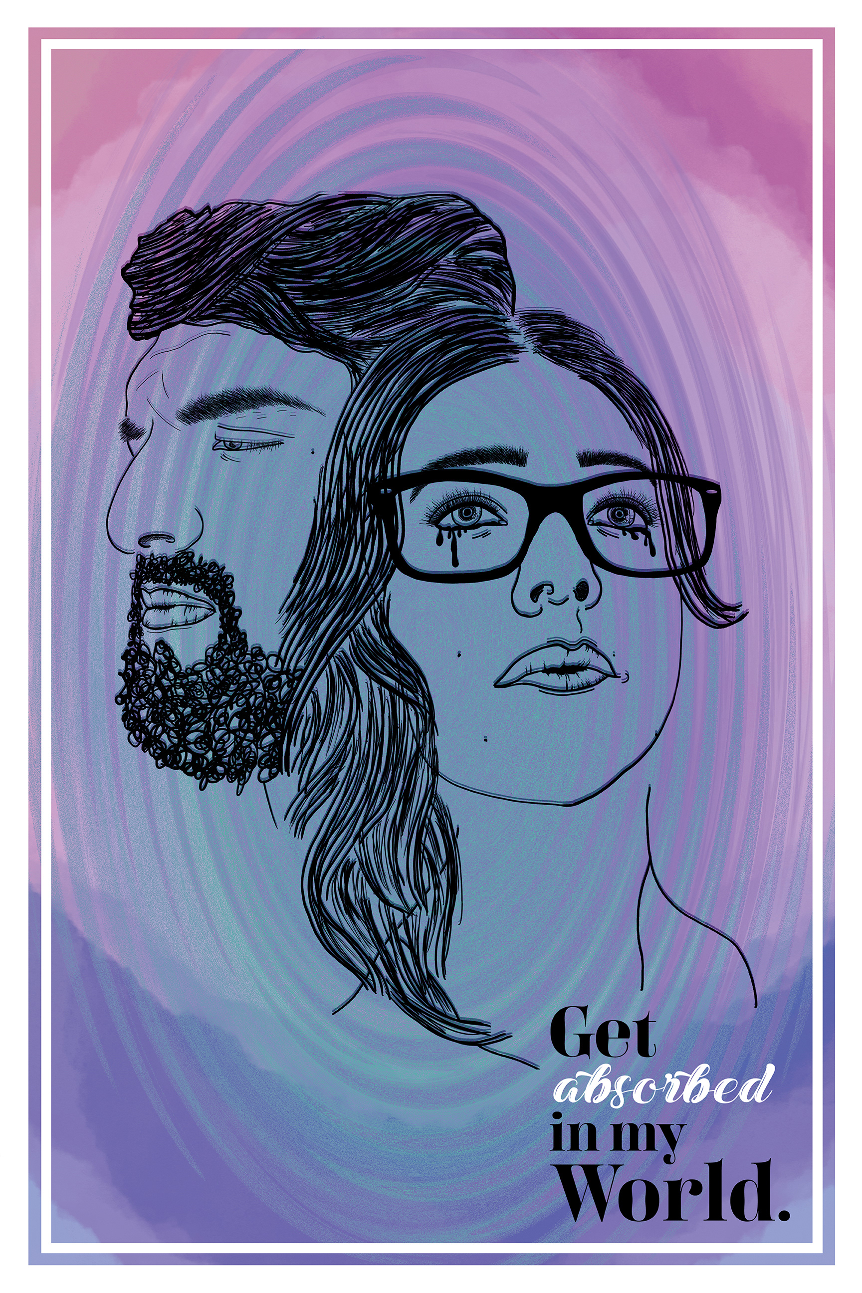 Get absorbed in my World. Cry Poster_Digital Illustration_2020