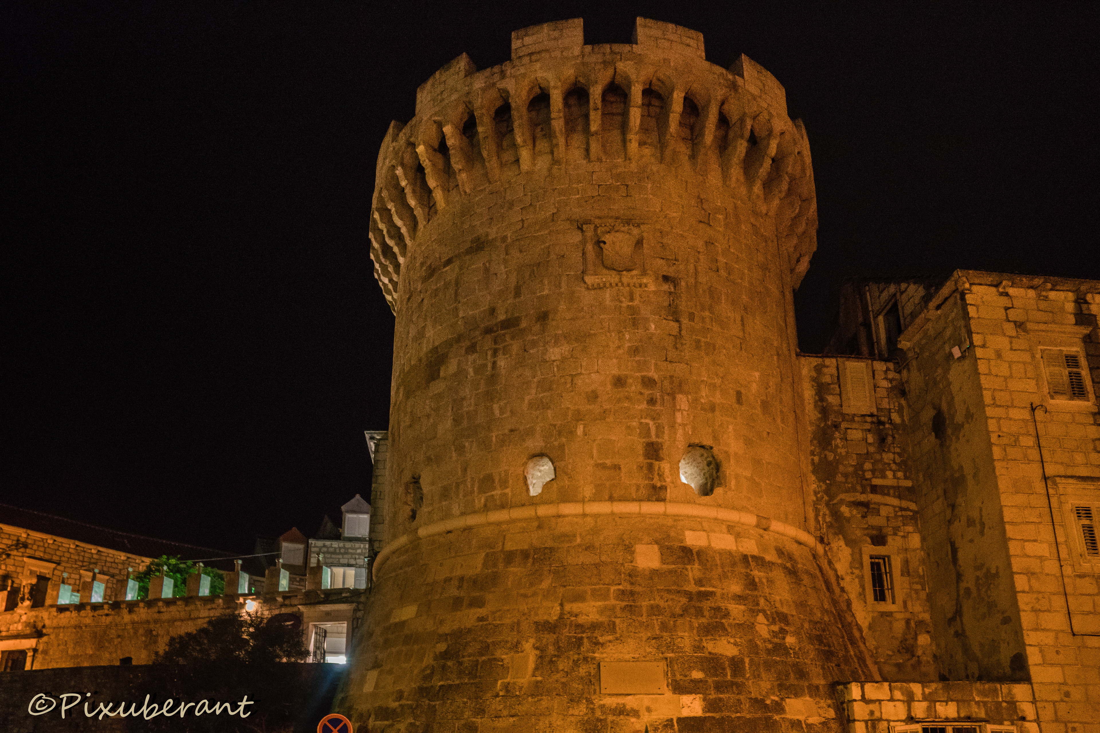 Tower at night