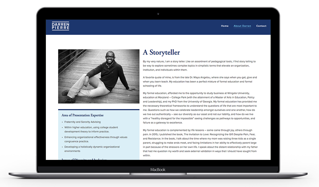 author/speaker website