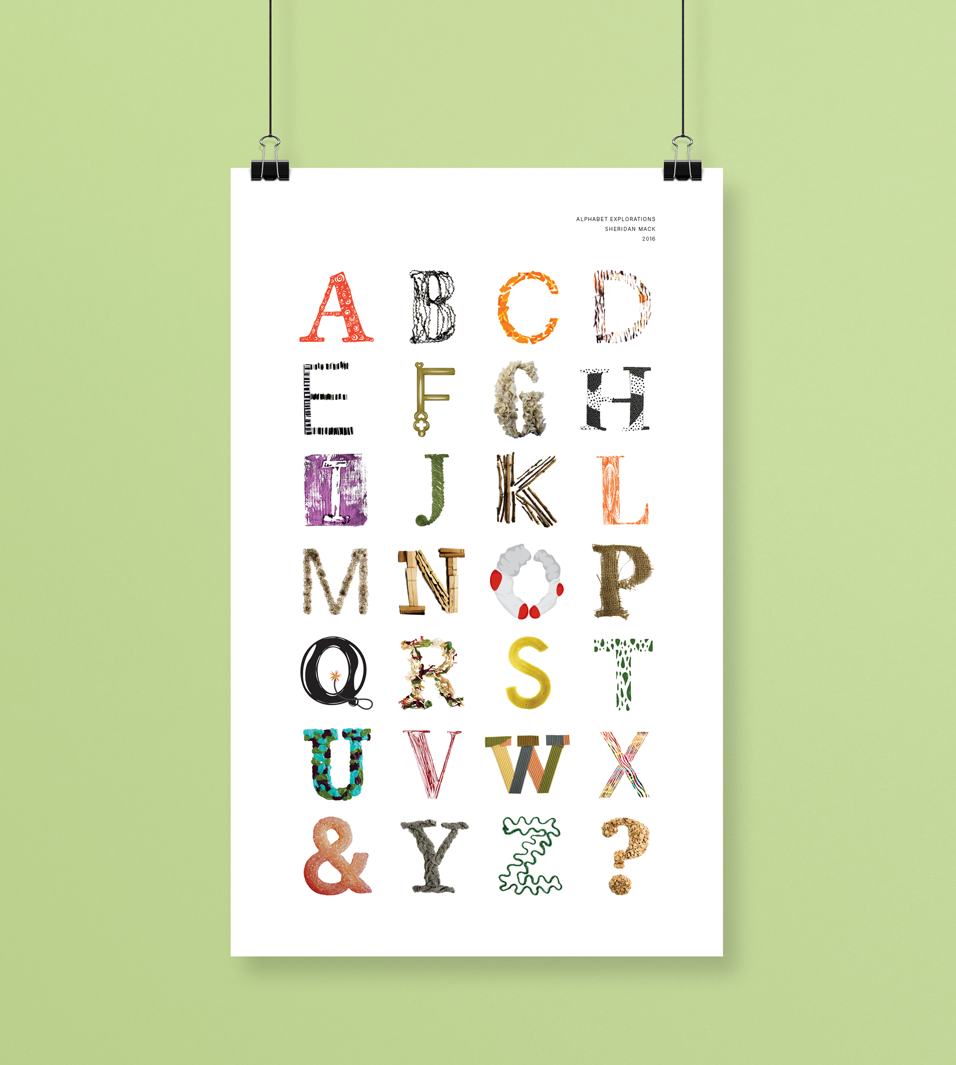 Sheridan Antoinette Mack Designs Experimental Alphabet