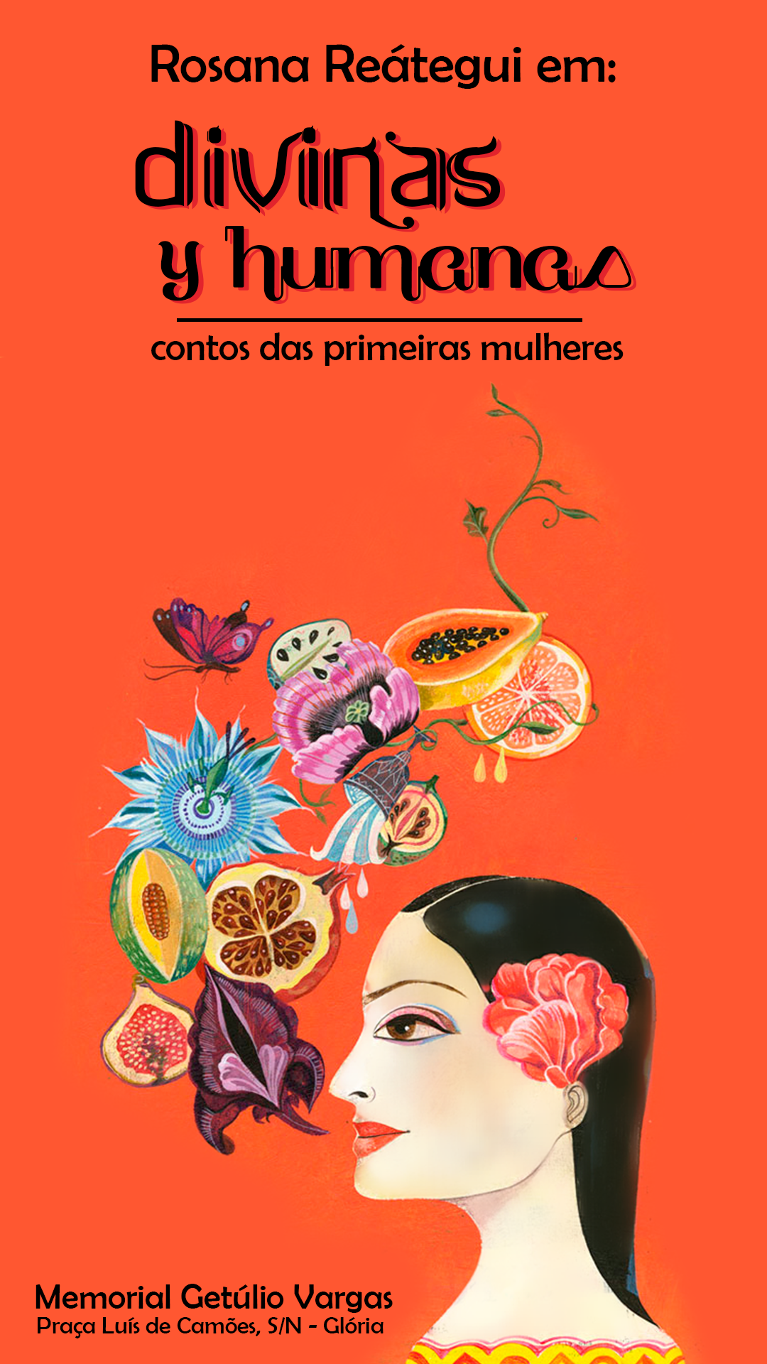 Pôster da peça "Divinas y Humanas"