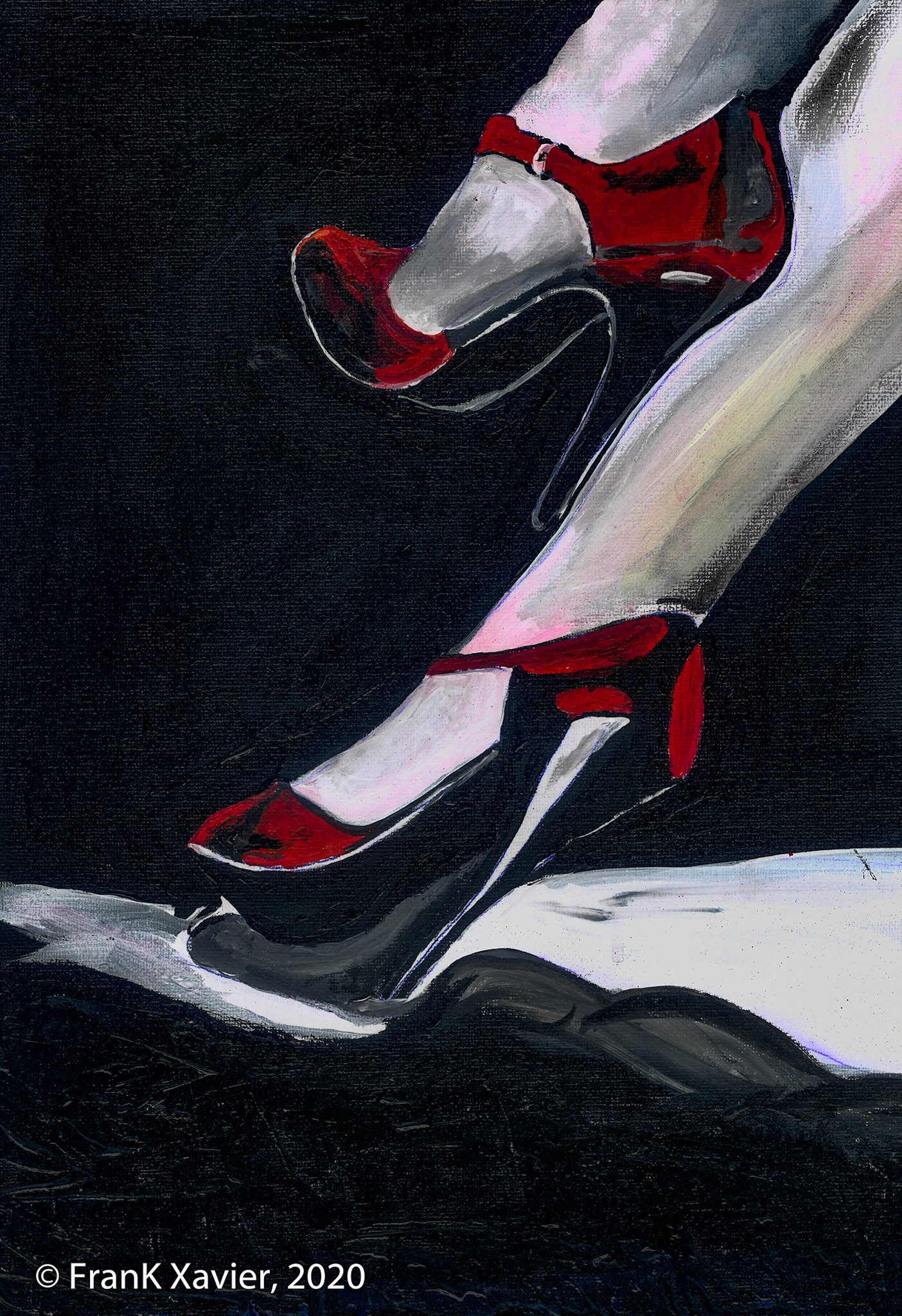 Lucky Feet | Frank Xavier Original | Acryl auf Leinwand | Größe 30 mal 40 cm