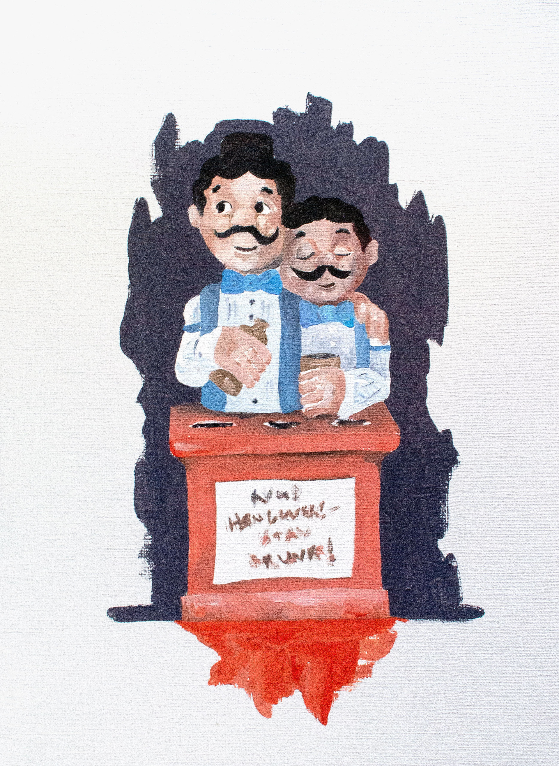Amigos barmans 02 - Óleo sobre papel - 24 x 30 cm - 50€