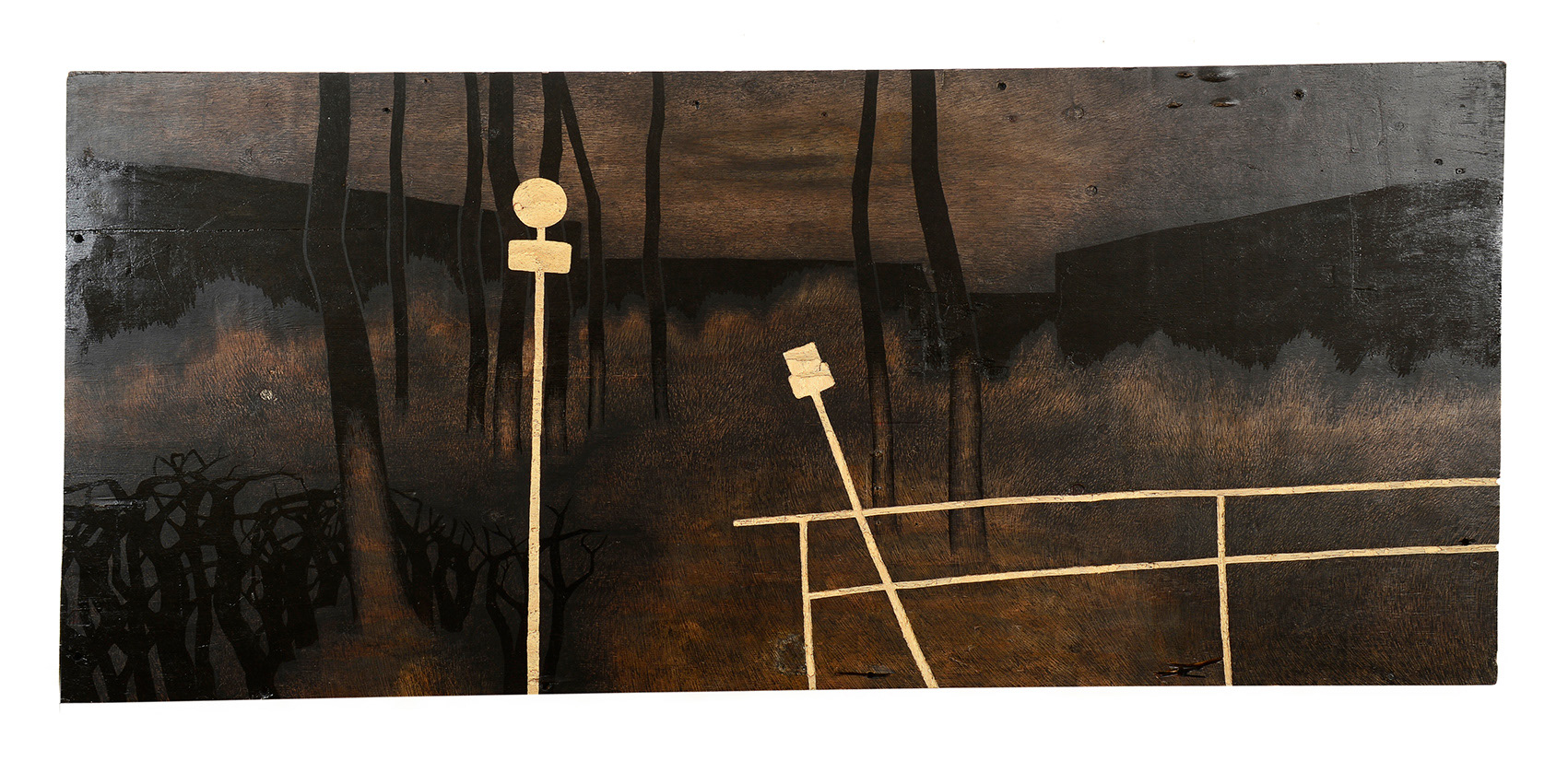 »Bullerdeich«, 2013, marker on wood, carved into wood, Artwork by Lena Schmidt, www.lenaschmidt.com, Art, Wood, Drawing, Painting, Carving