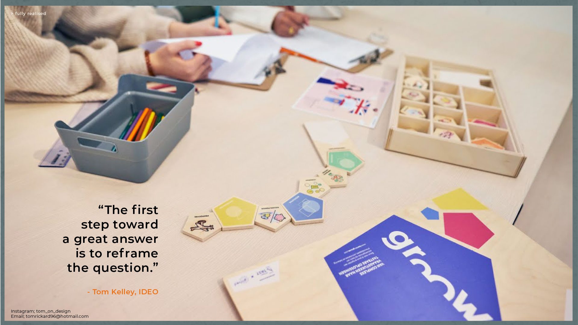 groow design thinking process toolkit being used by teachers