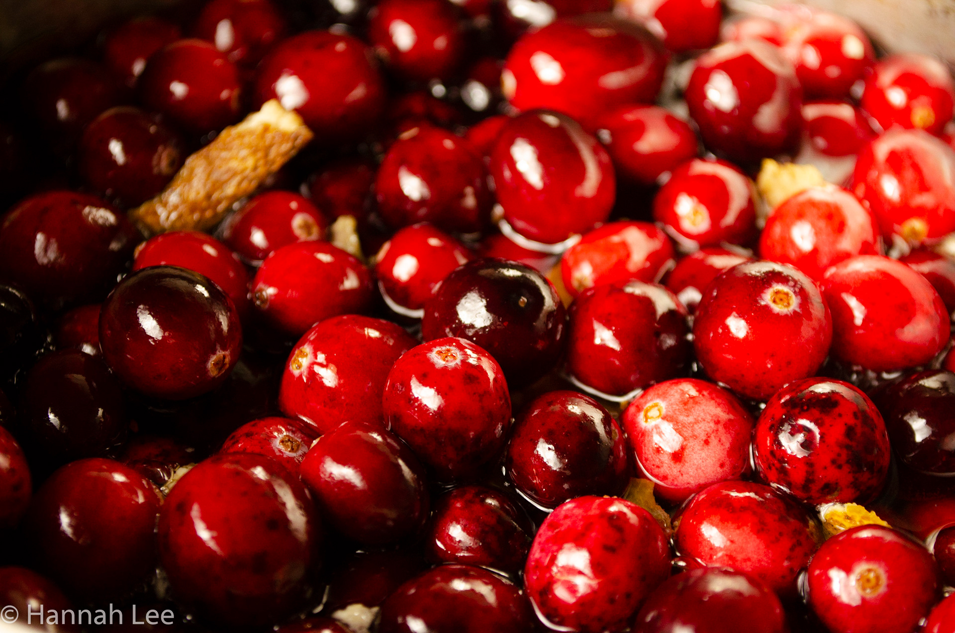 Making cranberry sauce: awaiting cranberries to pop in a pot on the stove, cooked with tangerine peels and sugar. Taken by Hannah Lee on November 26, 2020 in Somerville, MA. 1/40 second f 5.3 46mm iso 640