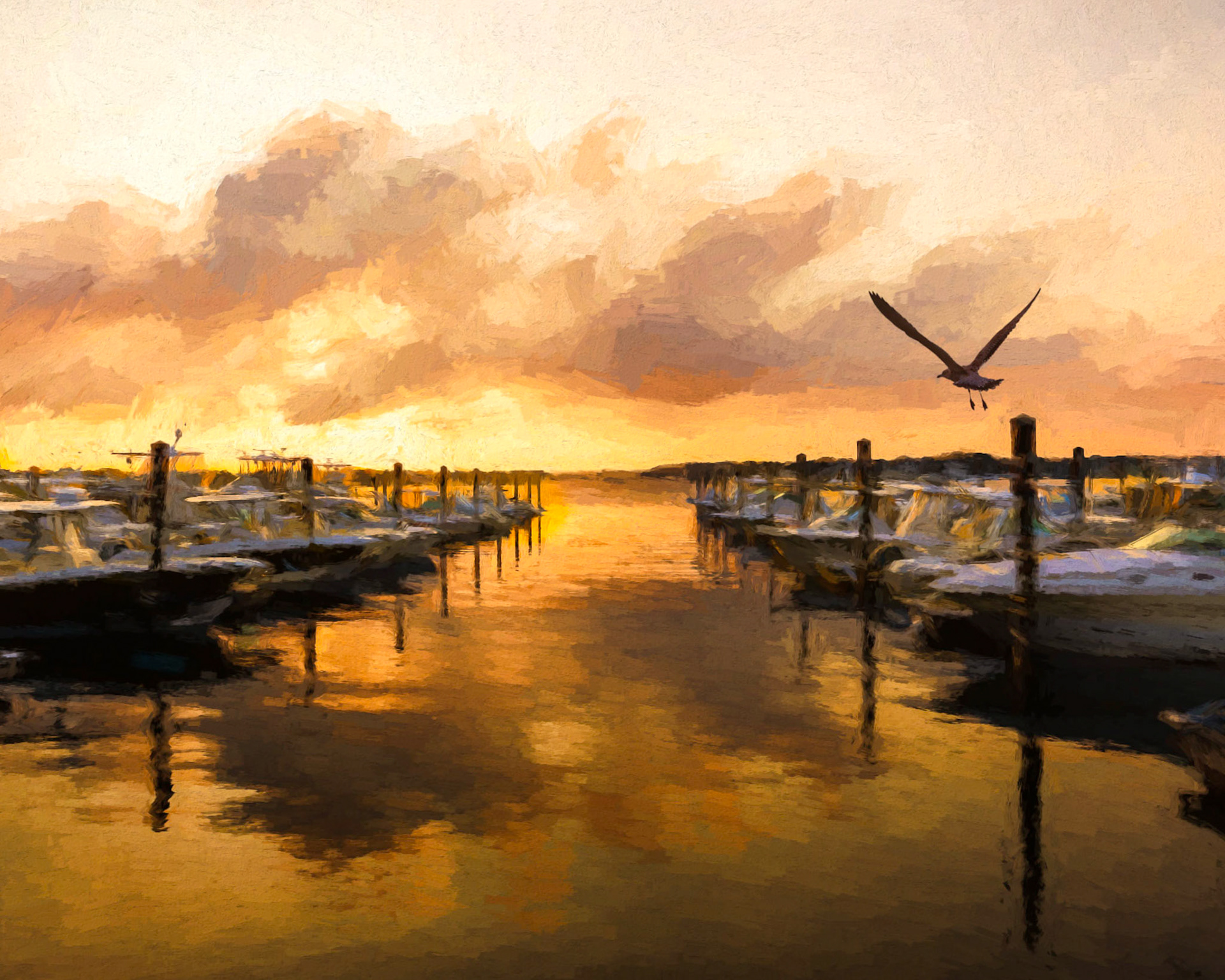 Belmar Marina Sunset