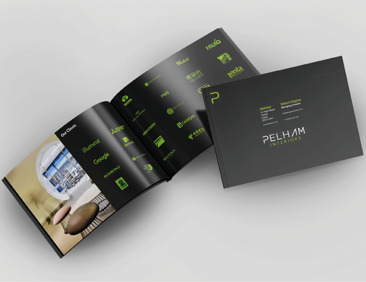 Caton Design Group - Pelham Interiors Brochure/ Pitch Doc Logo Feature