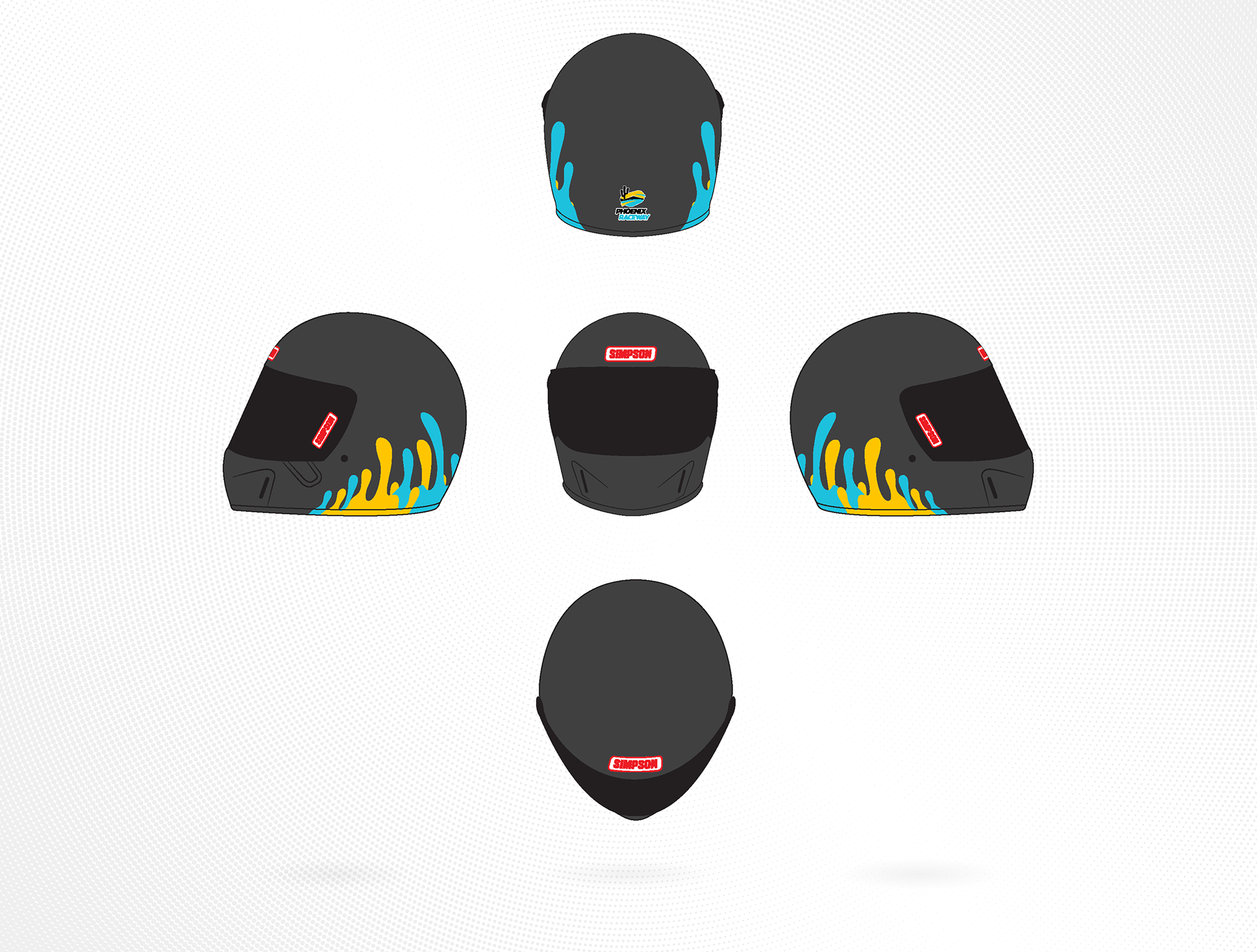 Jeron Kuxhausen From the Mind of JAK Phoenix Raceway Helmet Decals