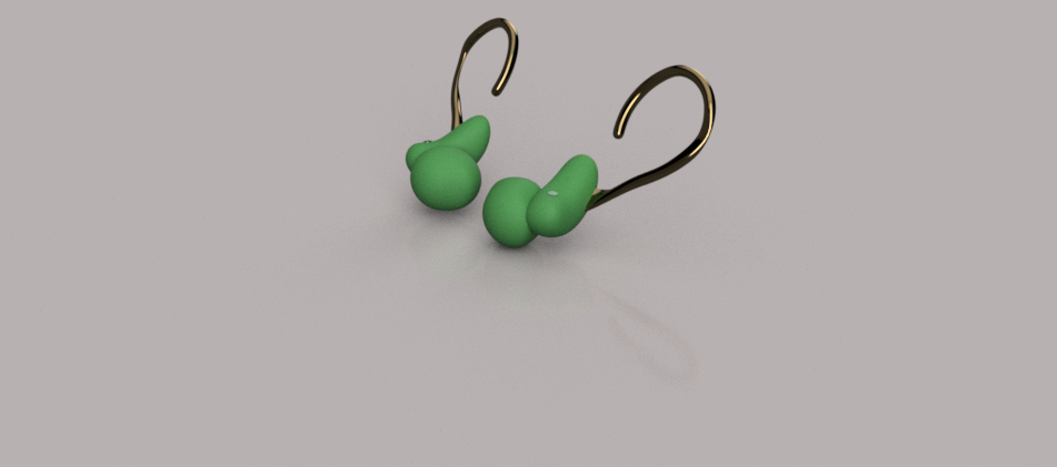 Green silicone with brass aesthetic piece
