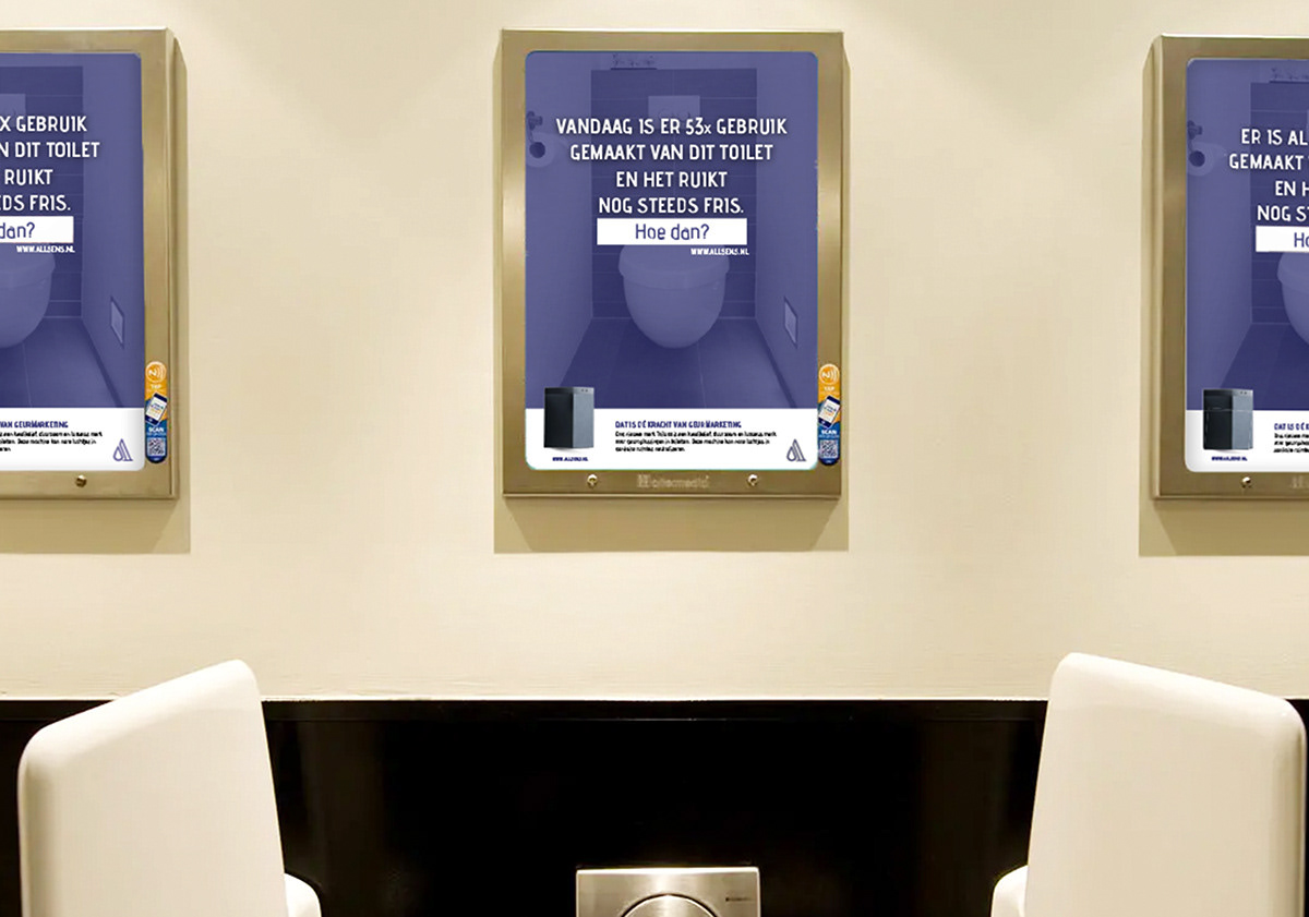 Ads bij openbare toiletten