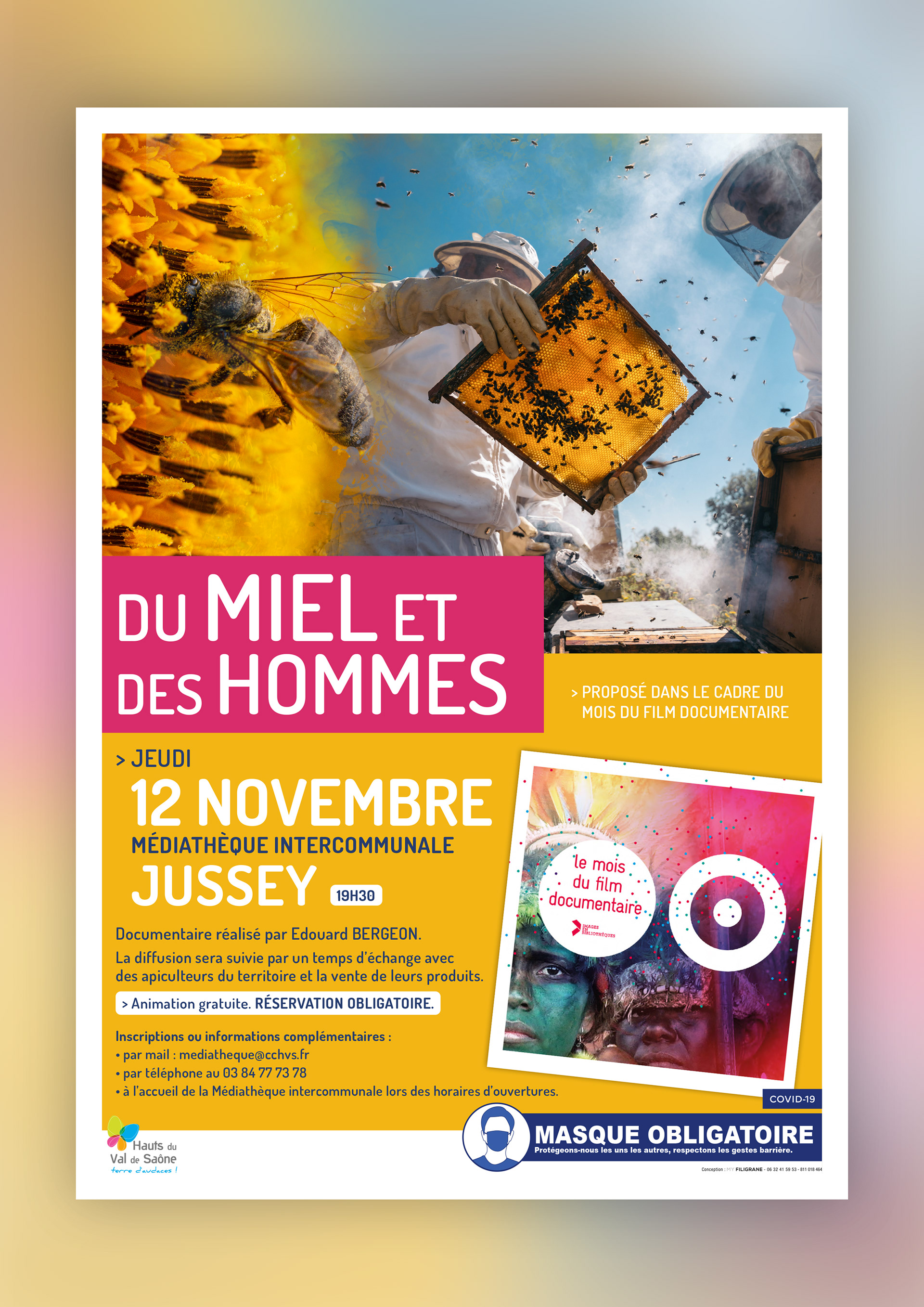 Affiche "Du miel et des Hommes" - CCHVS.