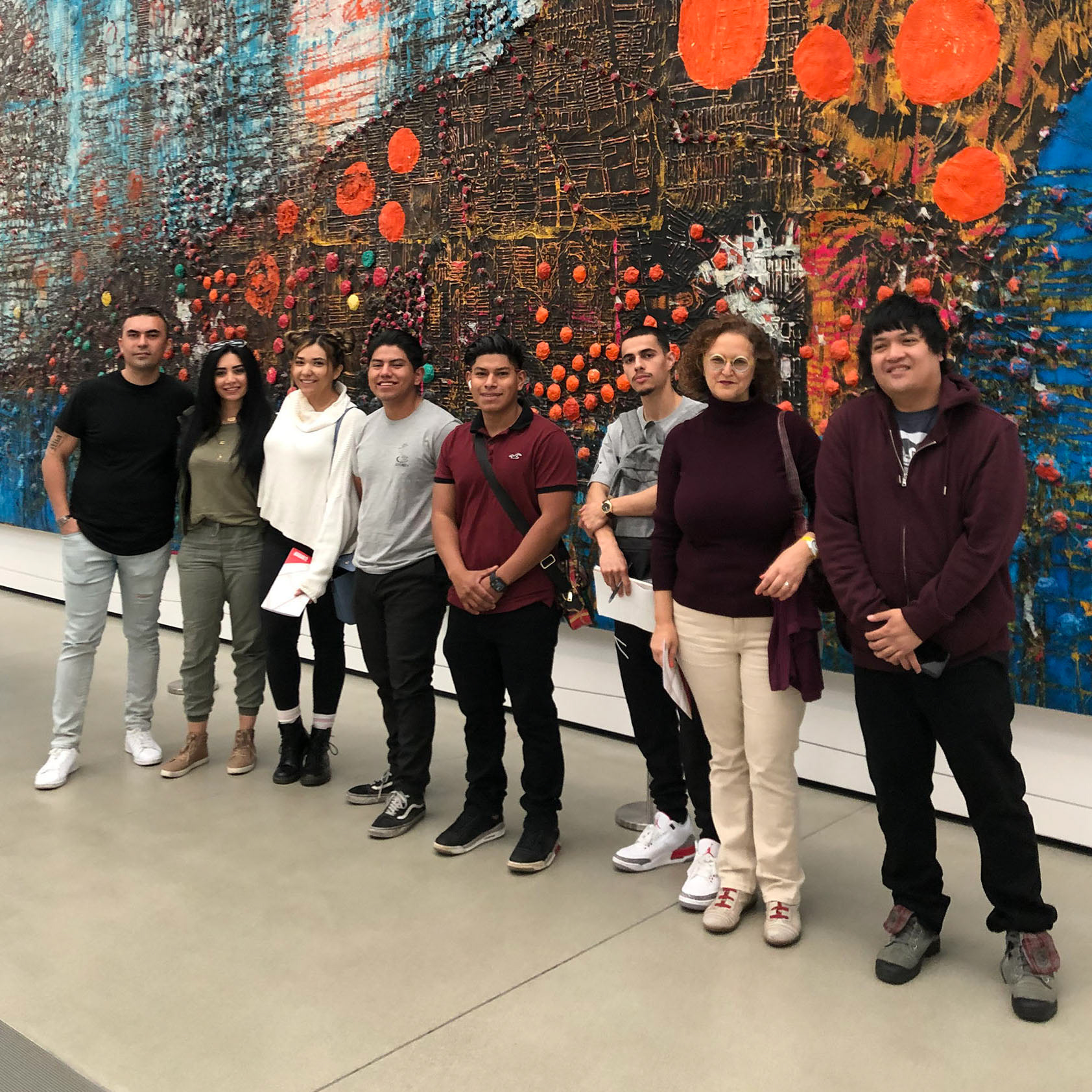 with Students at the Broad