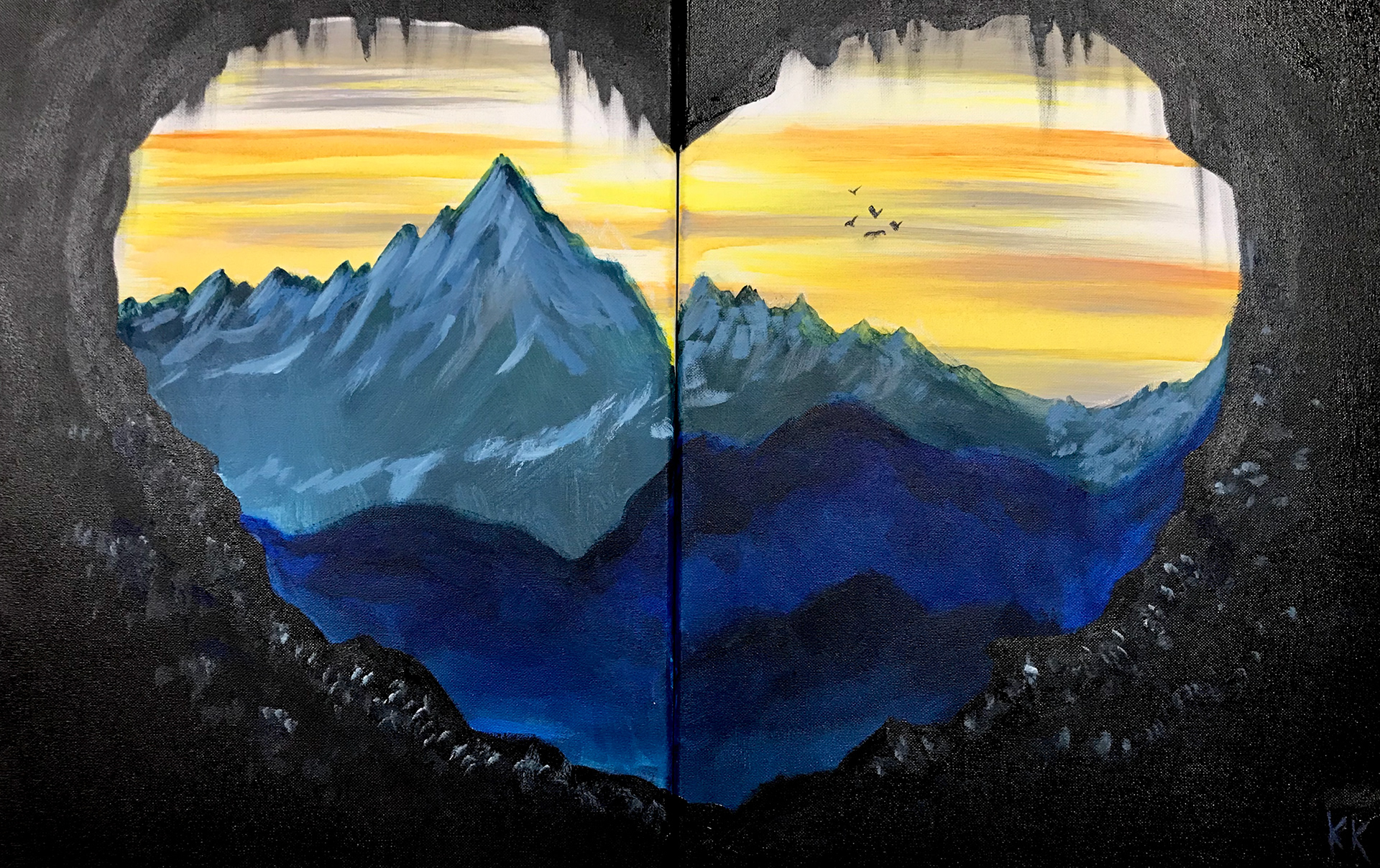 Partner Painting - Heart Cave