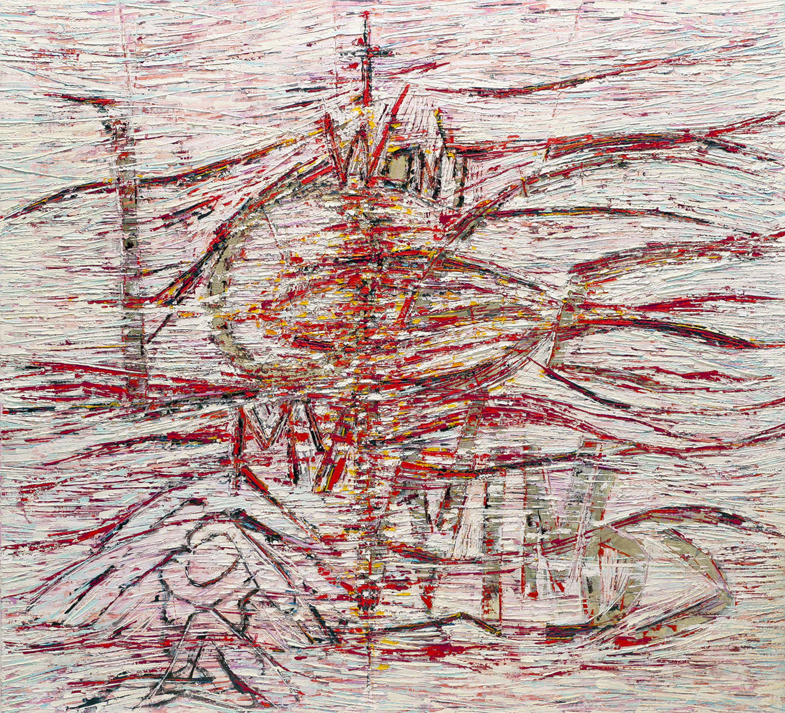 I WON'T LOSE MY WINGS oil on canvas, 60 by 66 inches, 2007,HERMANN LEDERLE