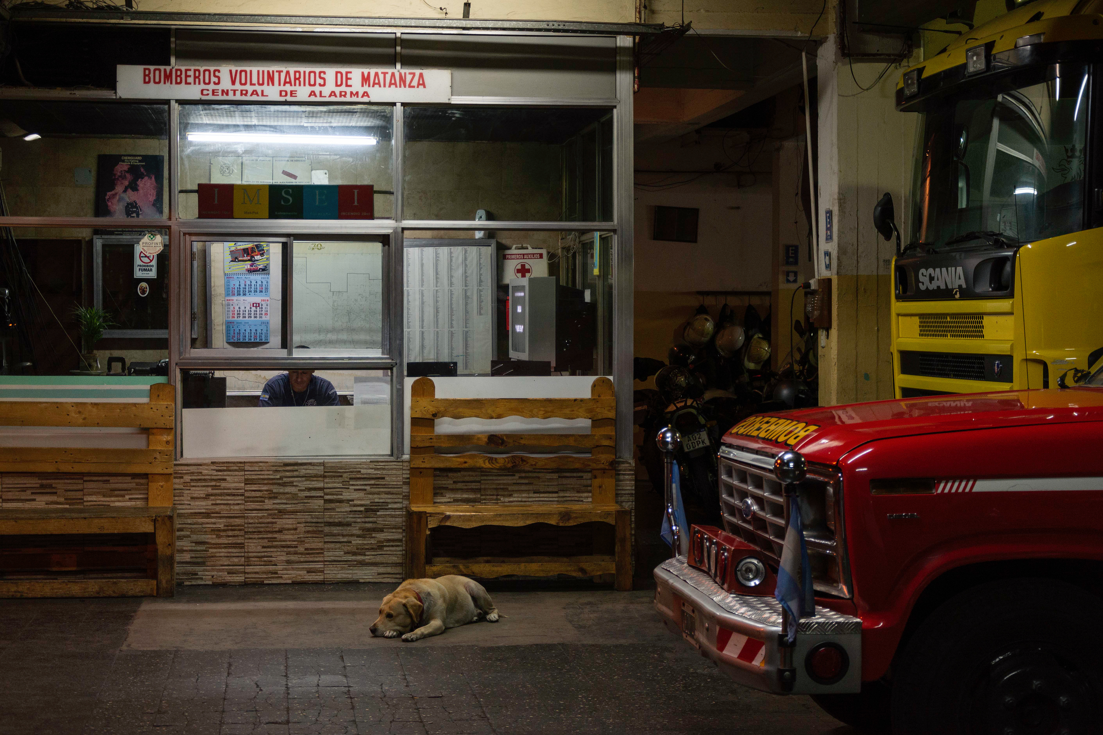 Guardia del Cuartel Central de Bomberos de La Matanza. 02/05/2019, Ramos Mejía, Buenos Aires, Argentina. Foto: Luciano Cericchio/ Argra Escuela