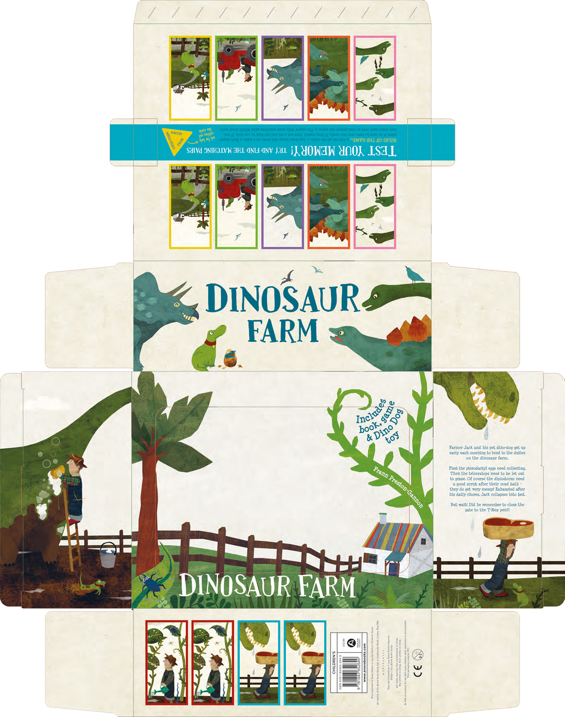 Claire Clewley - packaging: dinosaur farm boxed set