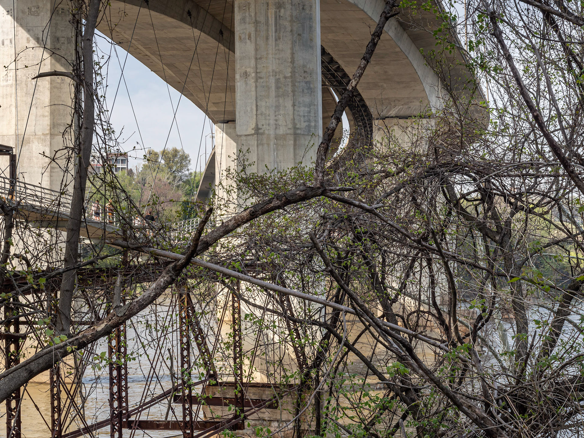 Foot bridge to Belle Isle, Richmond, 2017