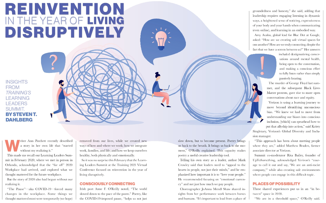 Learning Leaders Summit summary, with comments from Irish poet Anne F. O'Reilly