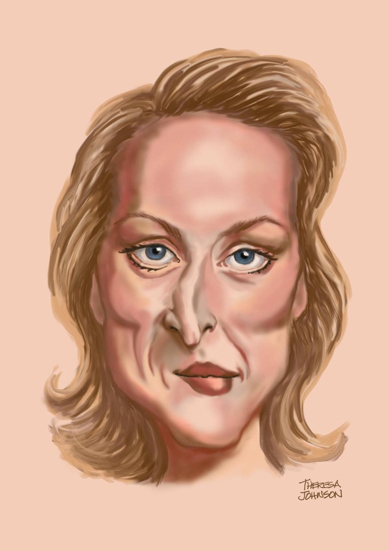 Caricature of Meryl Streep